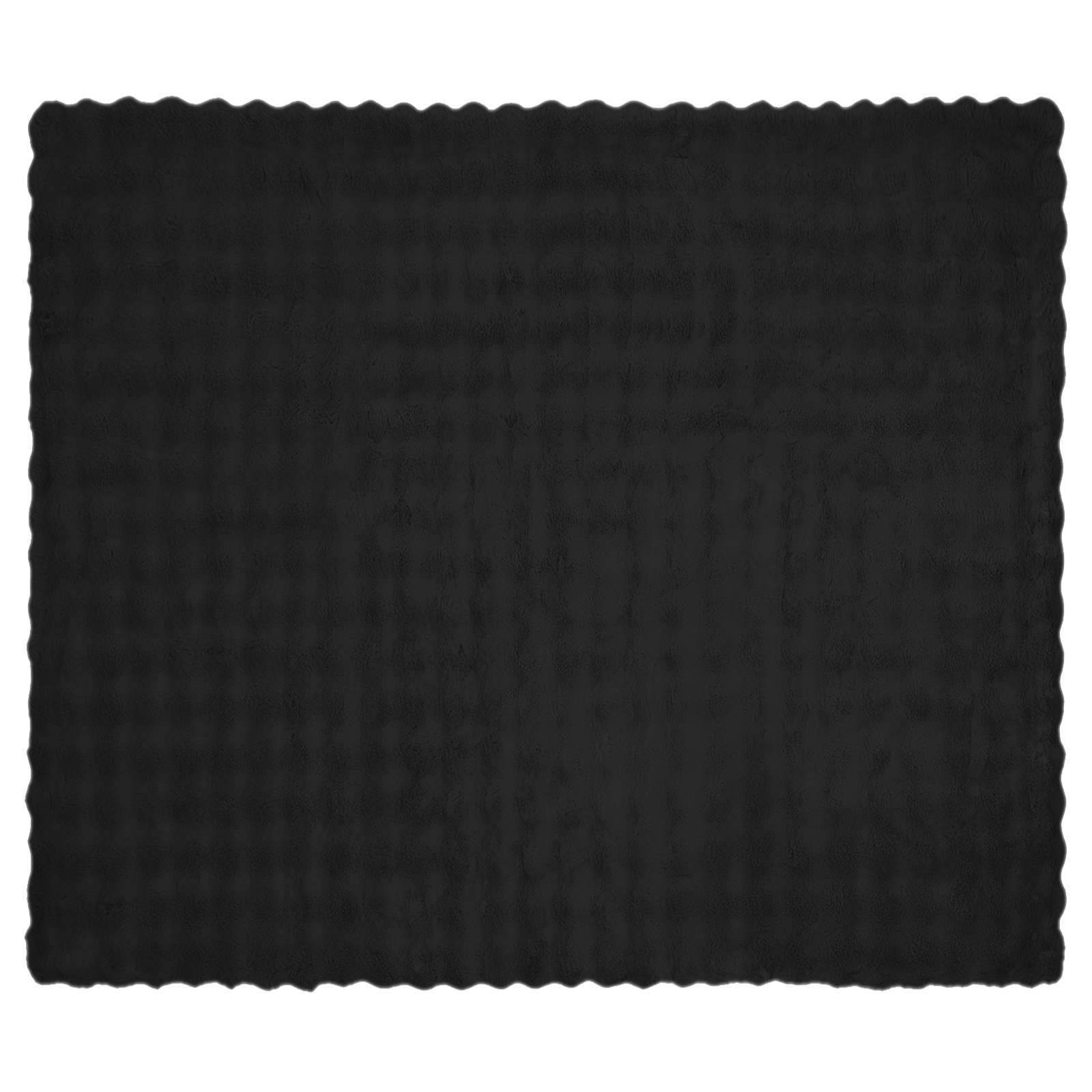 Coperta antiscivolo in sintetica di coniglio Olite 4 pz Nero