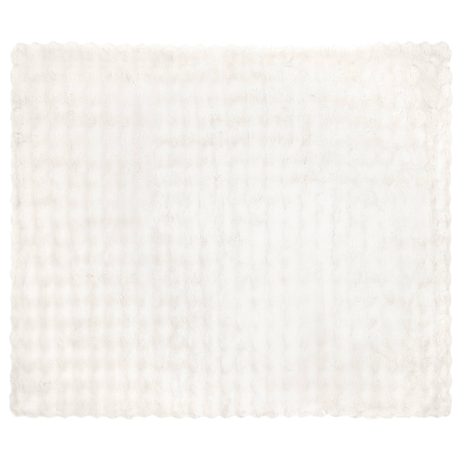 Coperta antiscivolo in sintetica di coniglio Olite Bianco