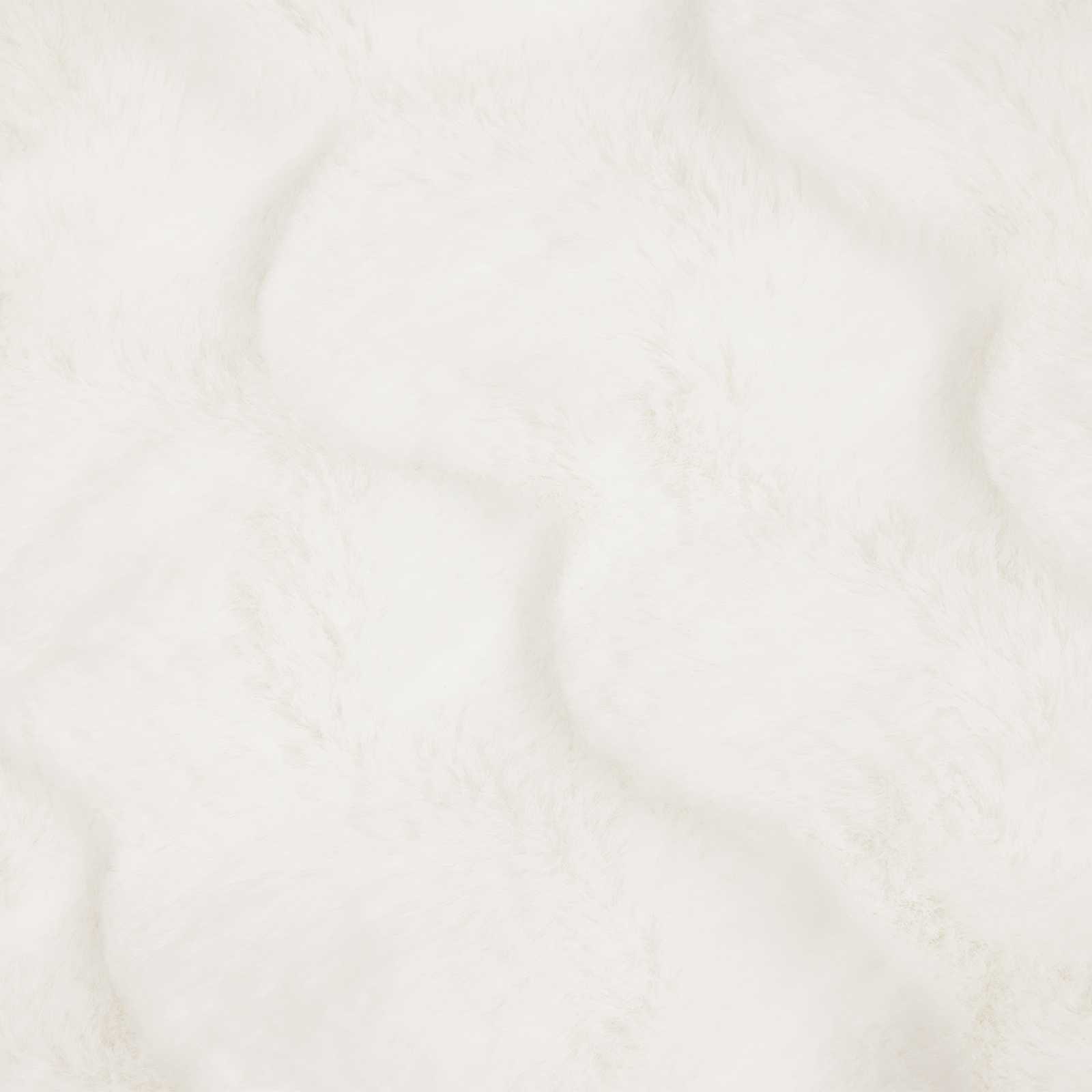 Coperta antiscivolo in sintetica di coniglio Olite Bianco