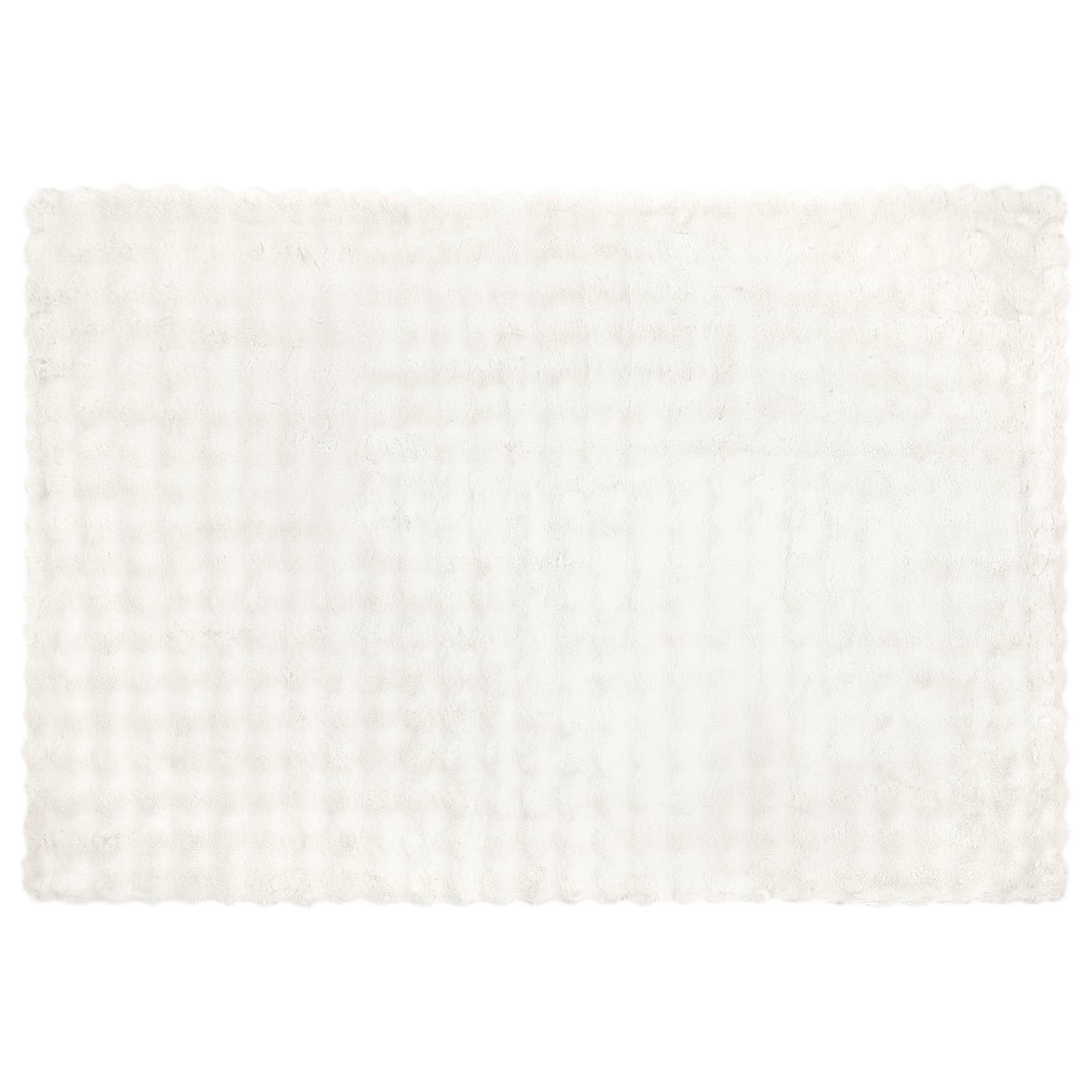 Coperta antiscivolo in sintetica di coniglio Olite Bianco