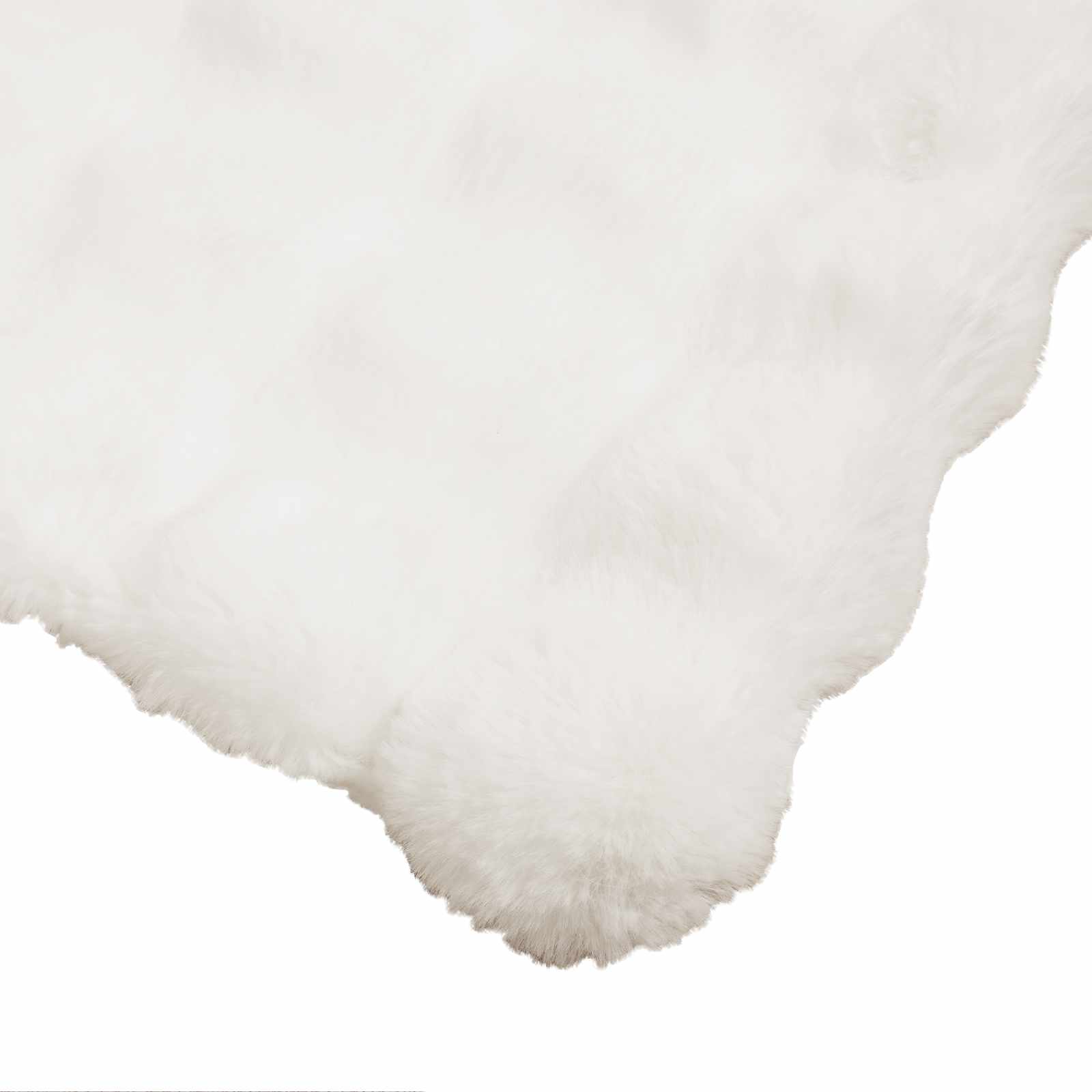 Coperta antiscivolo in sintetica di coniglio Olite Bianco