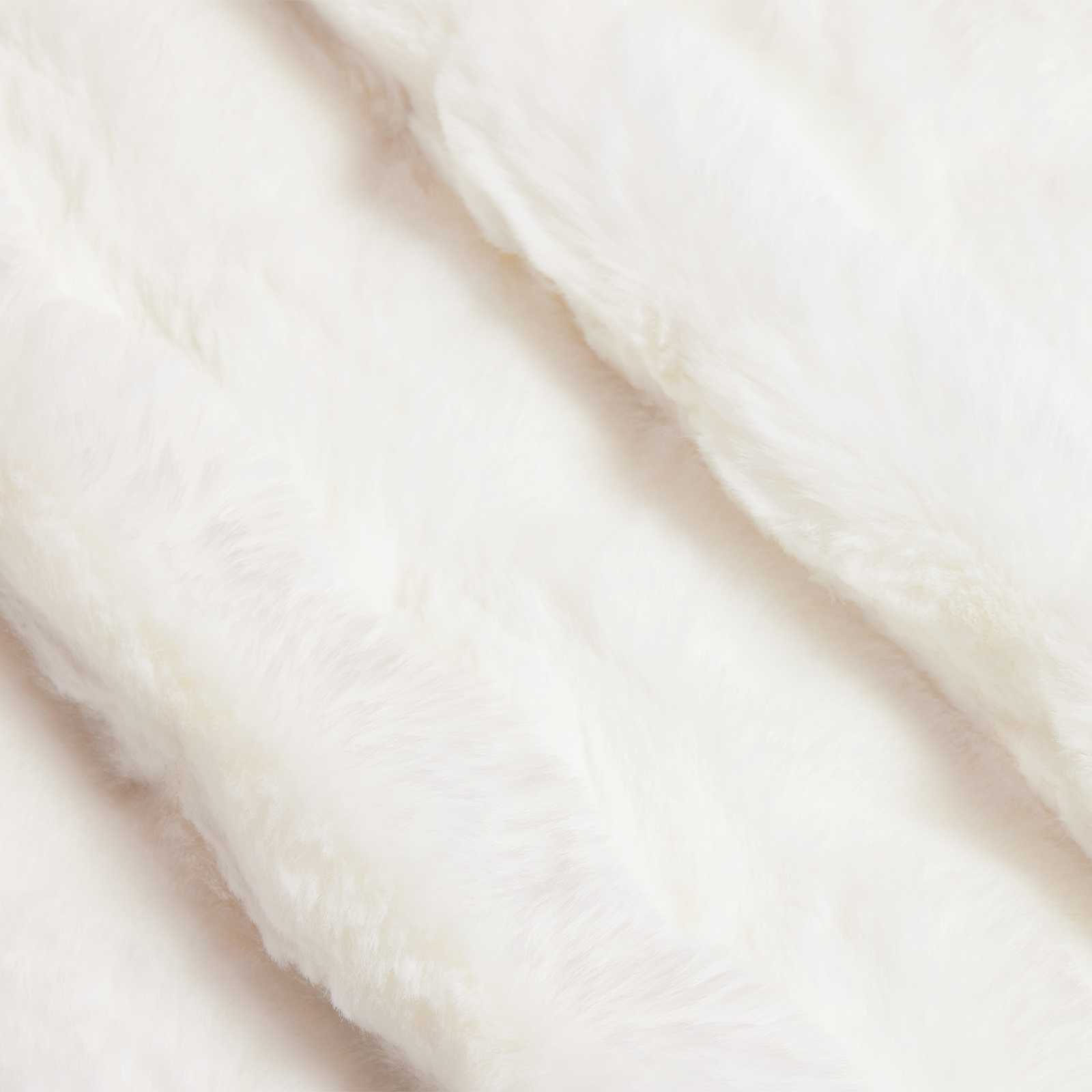 Coperta antiscivolo in sintetica di coniglio Olite 4 pz Bianco