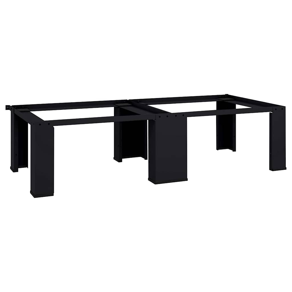 Pedestallo per Lavatrice 2 pz Nero 127 x 54,5 x 32,5 cm Acciaio