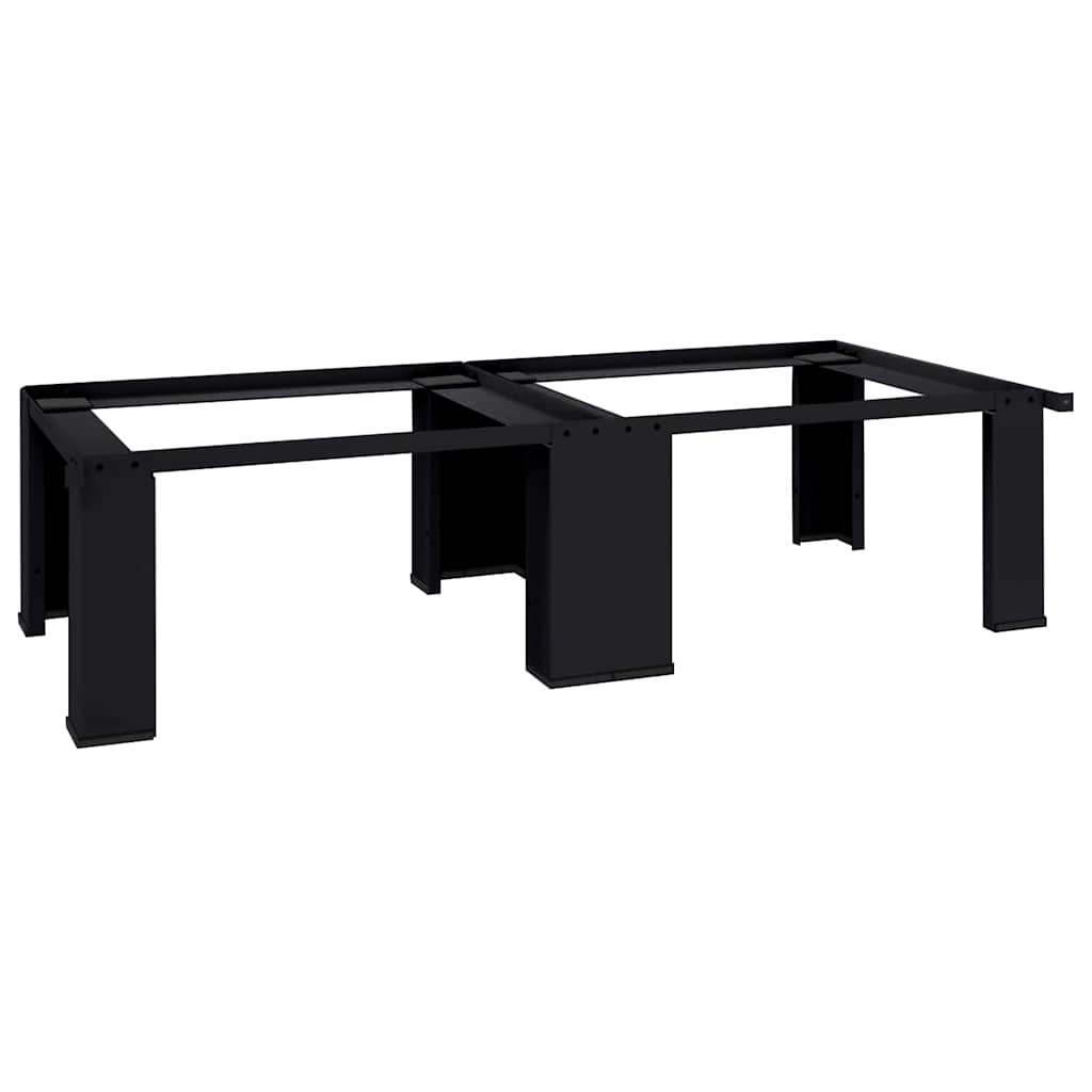 Pedestallo per Lavatrice 2 pz Nero 127 x 54,5 x 32,5 cm Acciaio