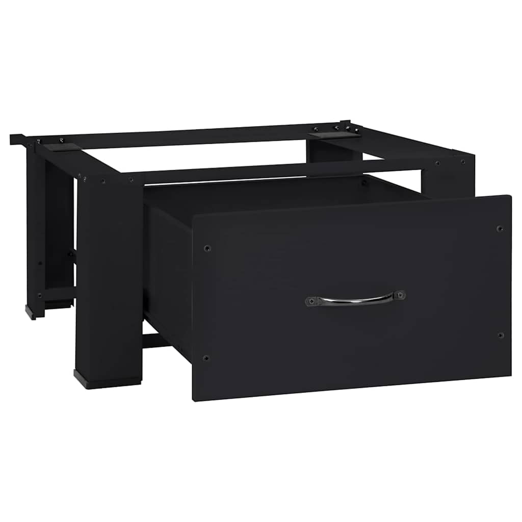Pedestallo per Lavatrice Nero 64 x 55 x 32,5 cm Acciaio