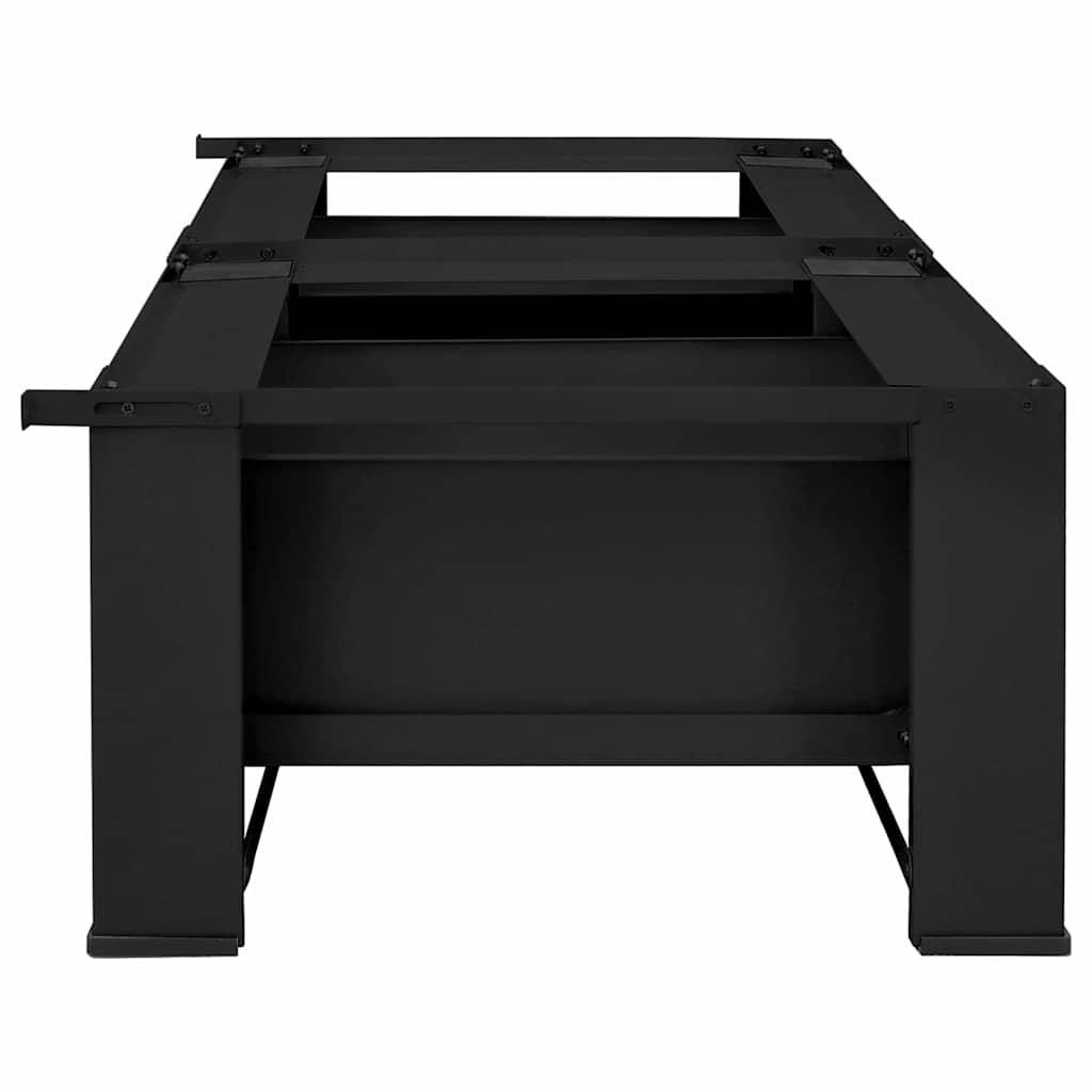 Pedestallo per Lavatrice 2 pz Nero 127 x 54,5 x 32,5 cm Acciaio