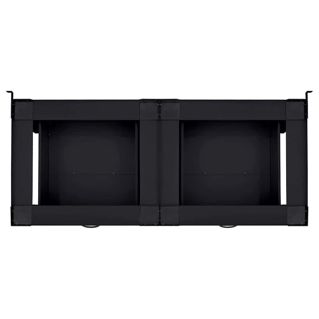 Pedestallo per Lavatrice 2 pz Nero 127 x 54,5 x 32,5 cm Acciaio
