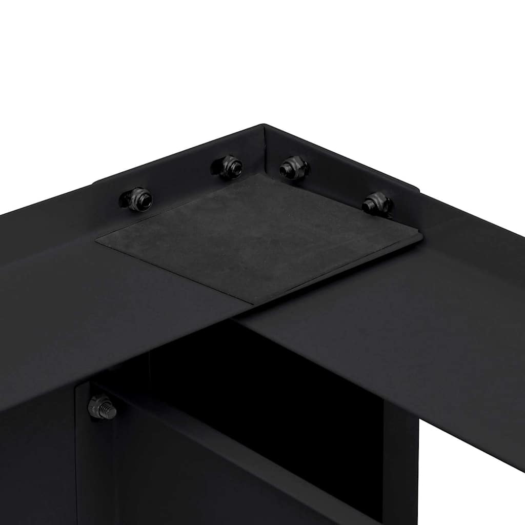 Pedestallo per Lavatrice 2 pz Nero 127 x 54,5 x 32,5 cm Acciaio