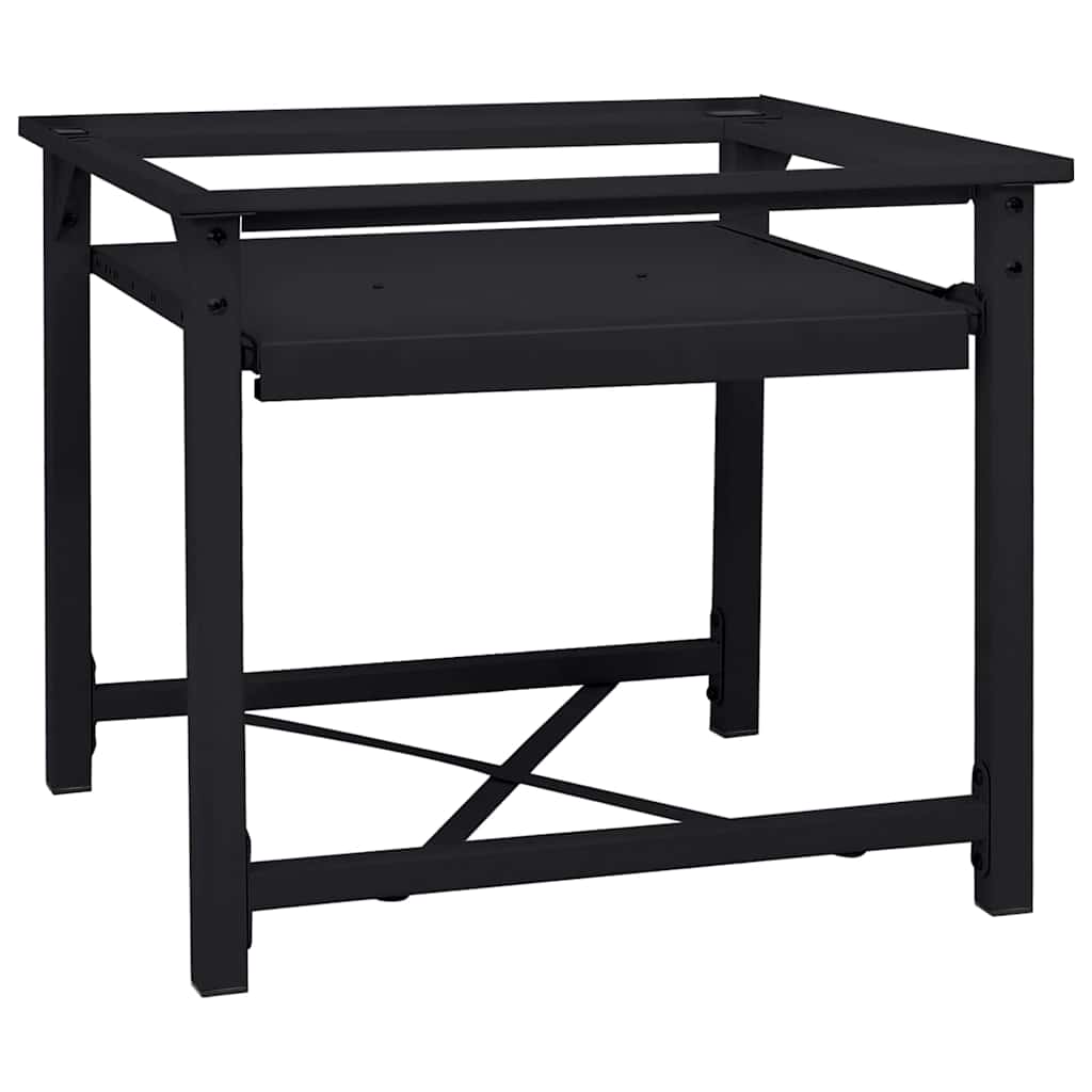 Pedestallo per Lavatrice Nero 60 x 56 x 52 cm Acciaio