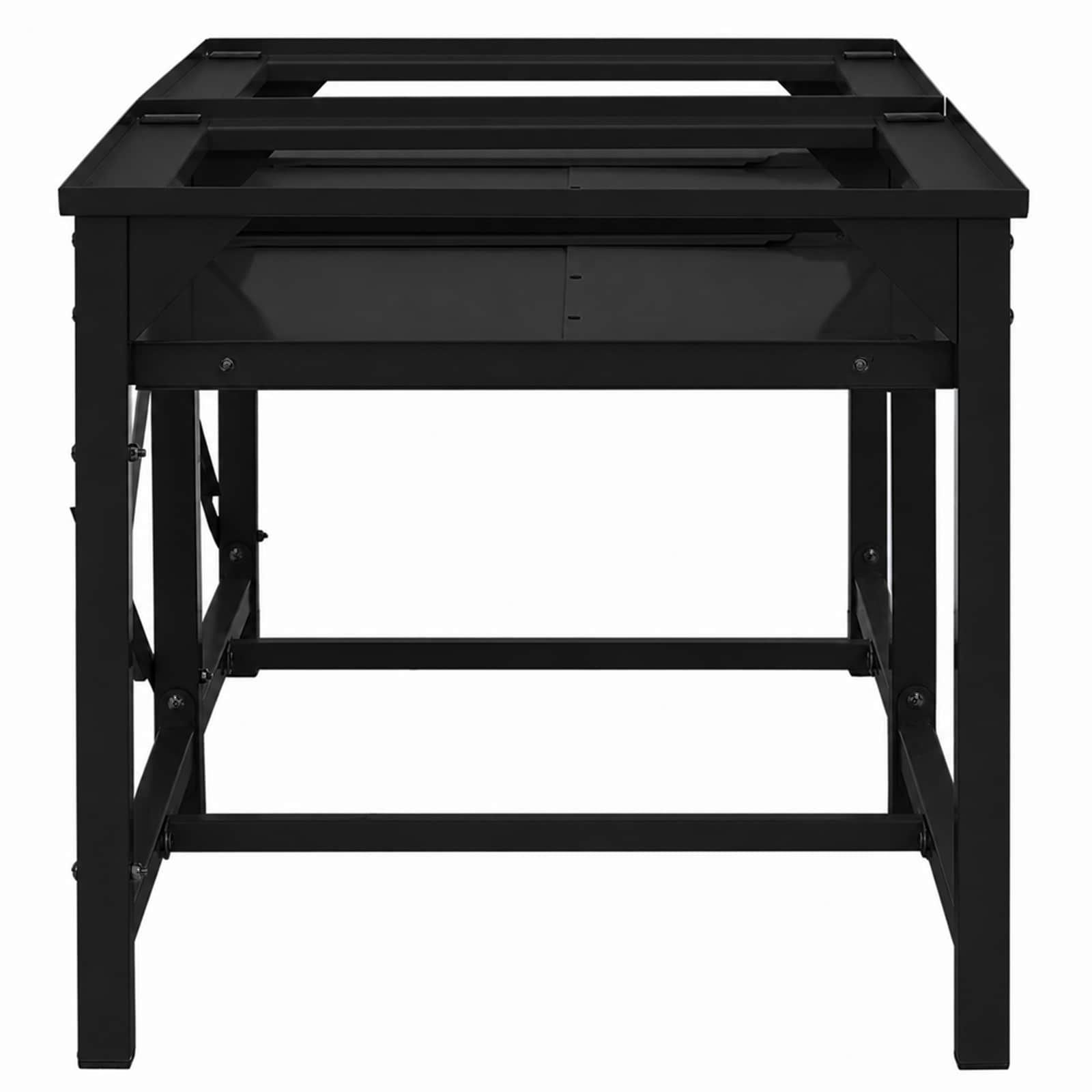 Pedestallo per Lavatrice 2 pz Nero 120 x 56 x 52 cm Acciaio