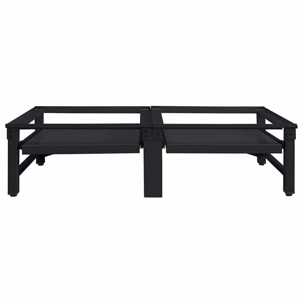 Pedestallo per Lavatrice 2 pz Nero 124,5 x 61,5 x 32,5 cm