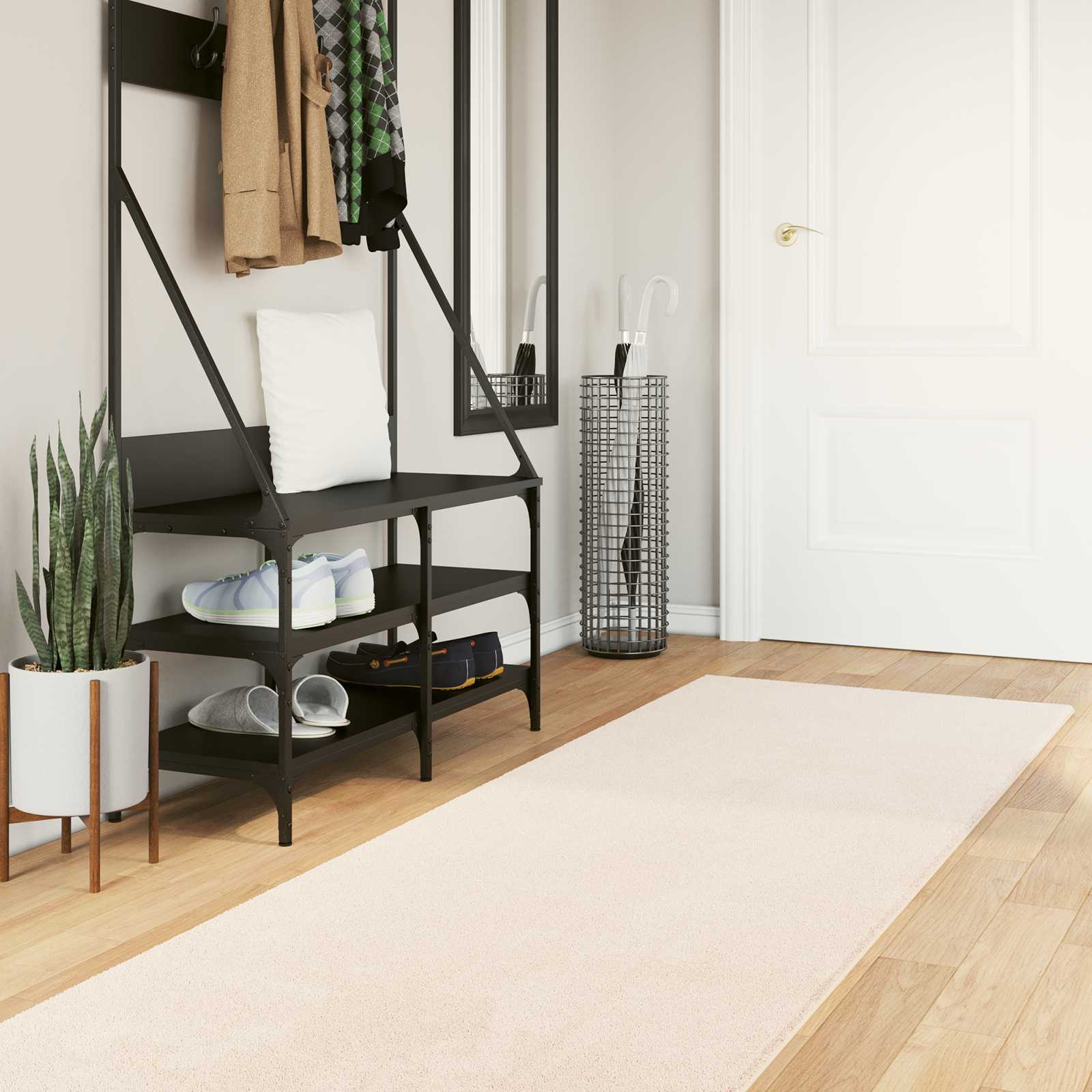 Tappeto a pelo medio, morbido e lavabile HUARTE Beige