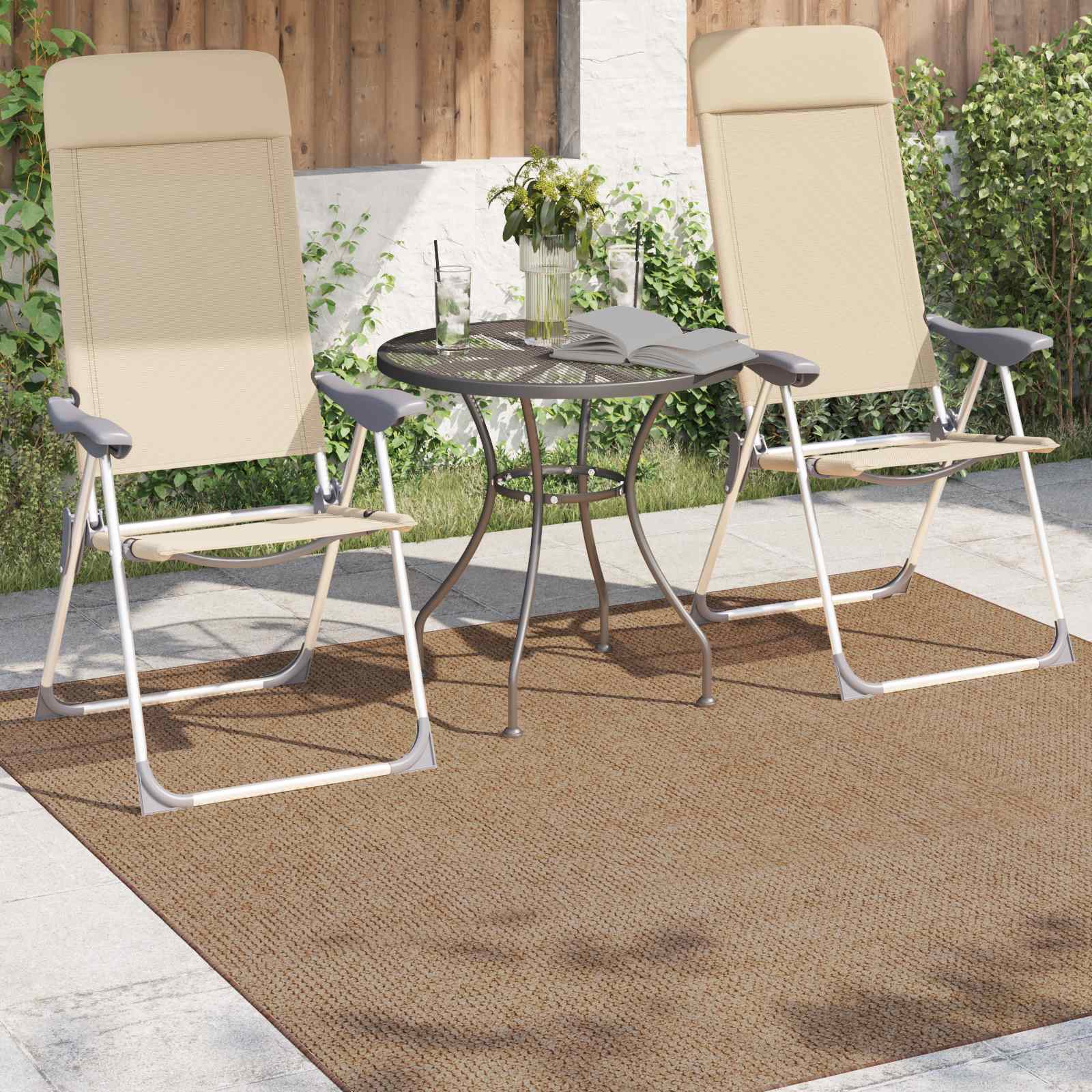 Tappeto per uso interno ed esterno AGIRA Naturale 120 x 120 cm