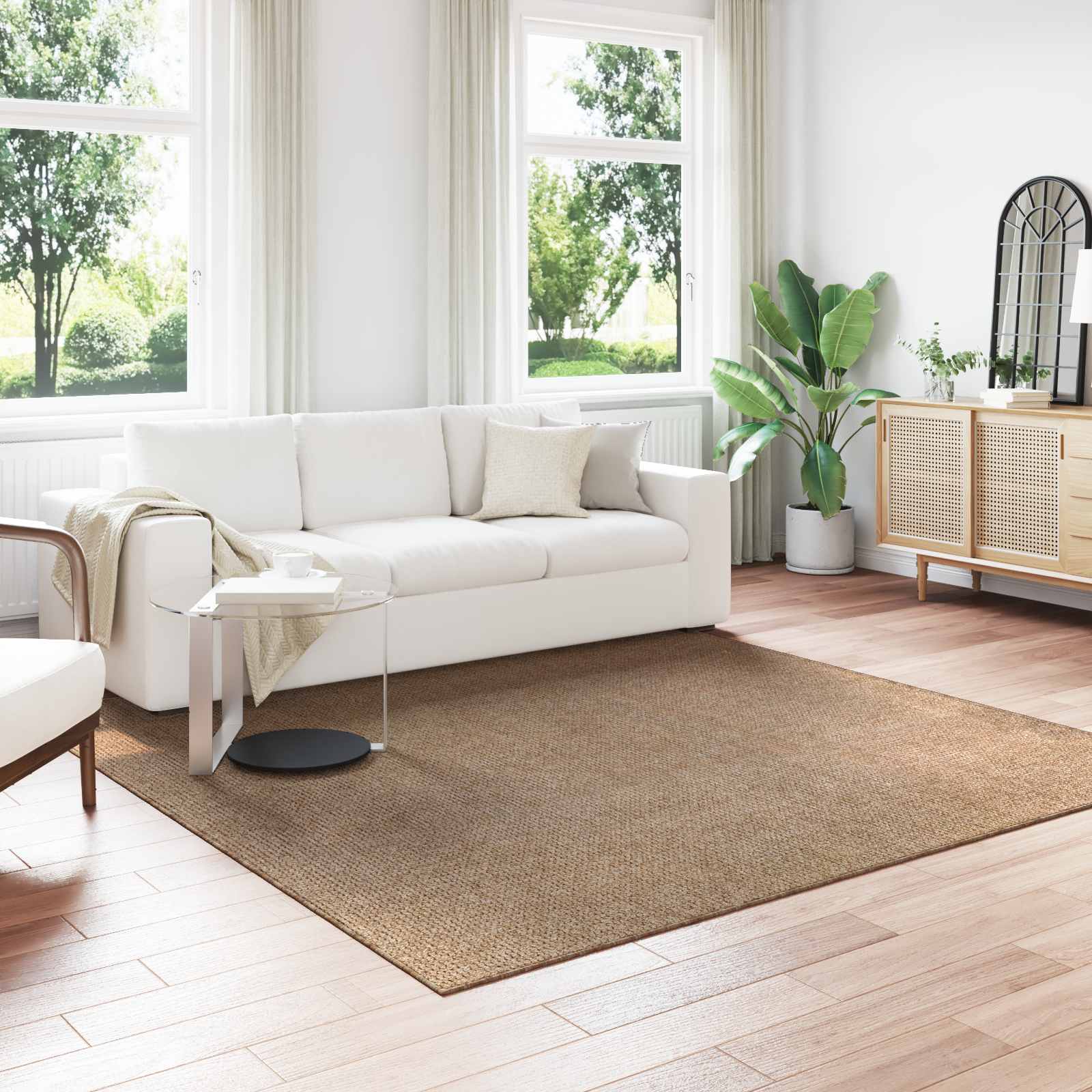 Tappeto per uso interno ed esterno AGIRA Naturale 240 x 240 cm