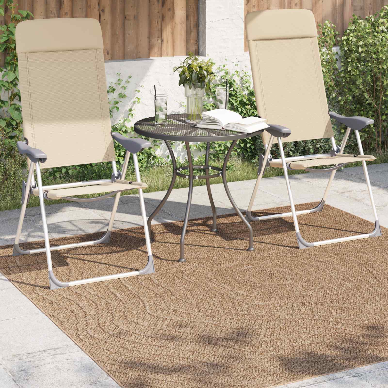 Tappeto per uso interno ed esterno AGIRA Naturale 200 x 200 cm