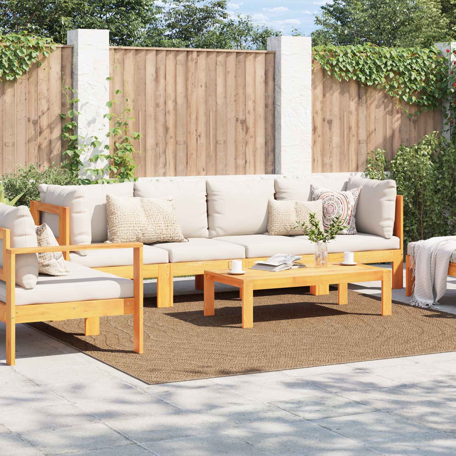 Tappeto per uso interno ed esterno AGIRA Naturale 240 x 240 cm