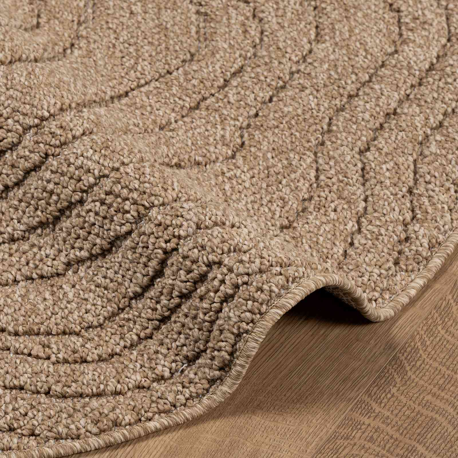 Tappeto per uso interno ed esterno AGIRA Naturale Ø 200 CM