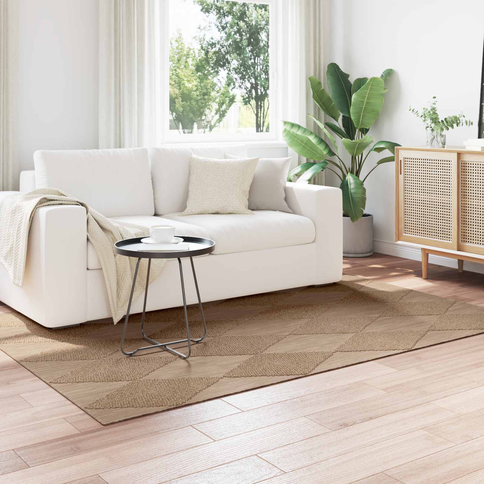 Tappeto per uso interno ed esterno AGIRA Naturale 200 x 140 cm