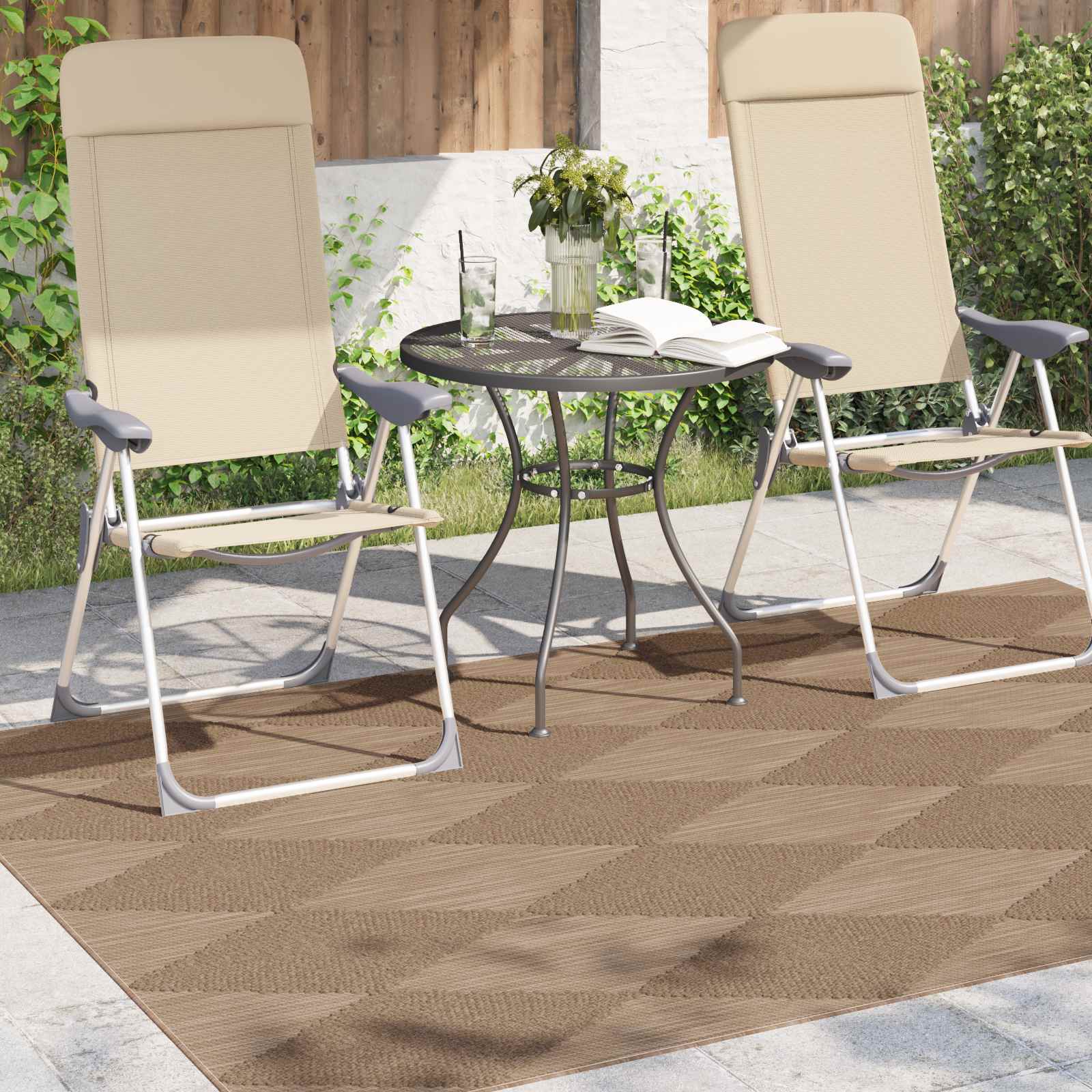 Tappeto per uso interno ed esterno AGIRA Naturale 200 x 140 cm