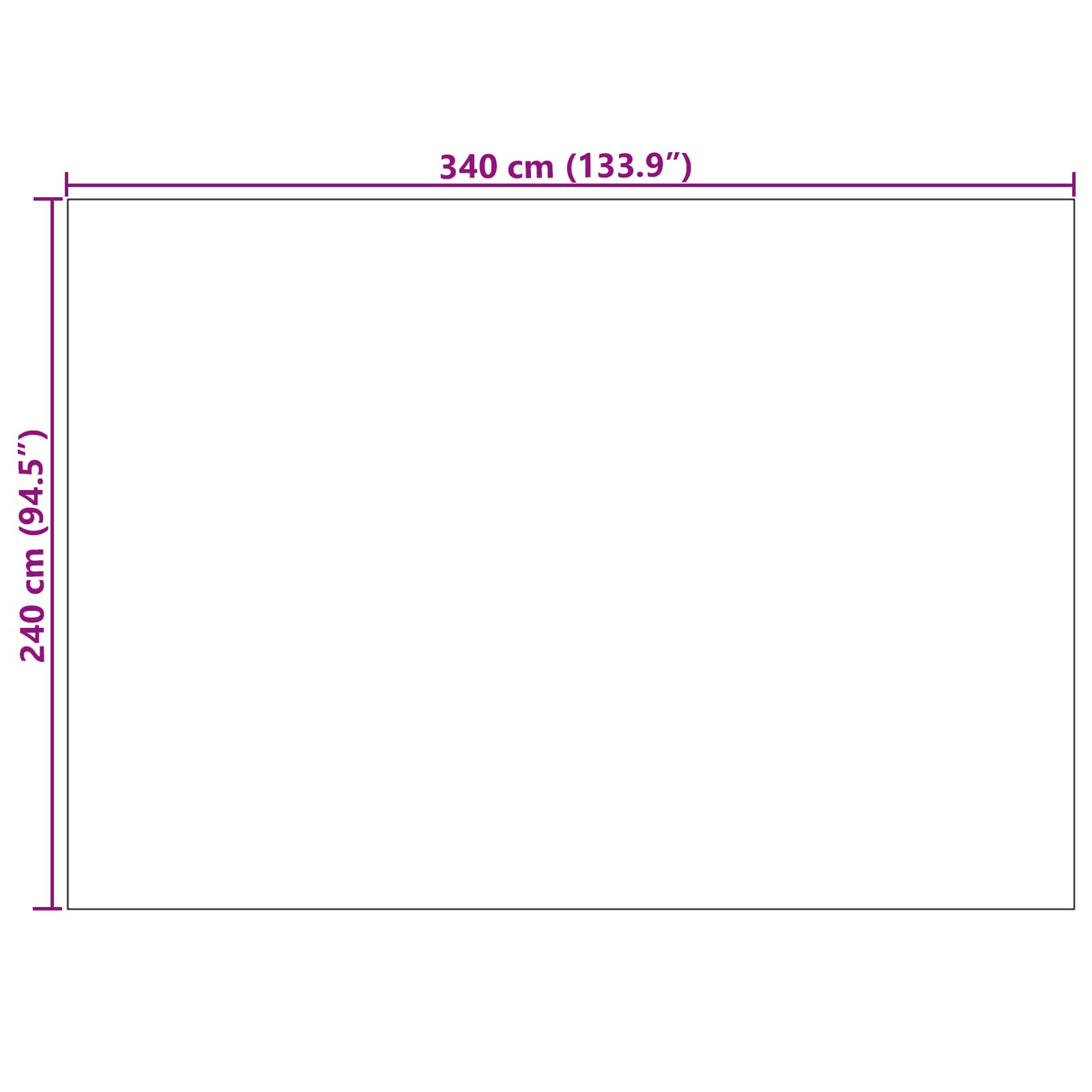 Tappeto per uso interno ed esterno AGIRA Naturale 340 x 240 cm