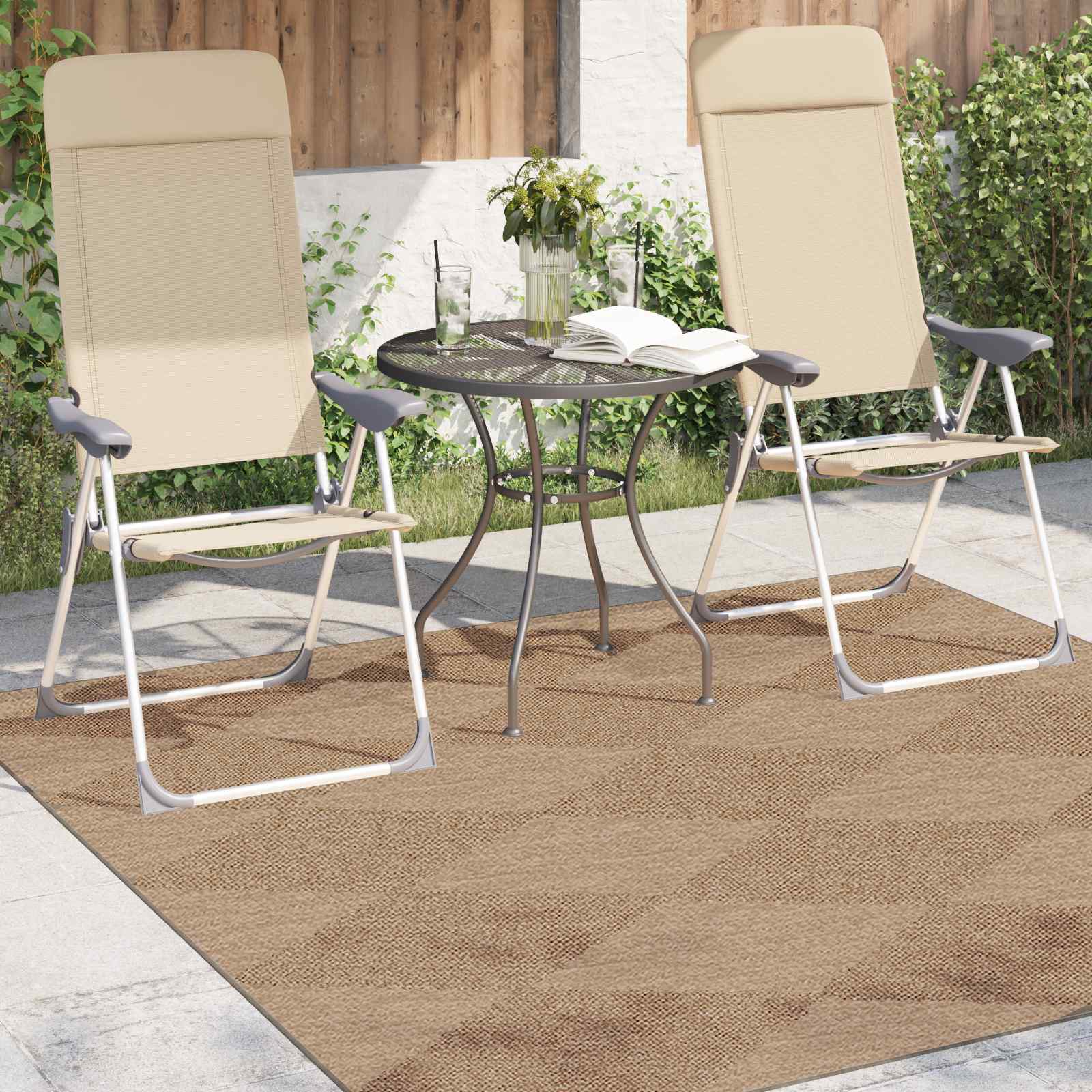 Tappeto per uso interno ed esterno AGIRA Naturale 200 x 200 cm