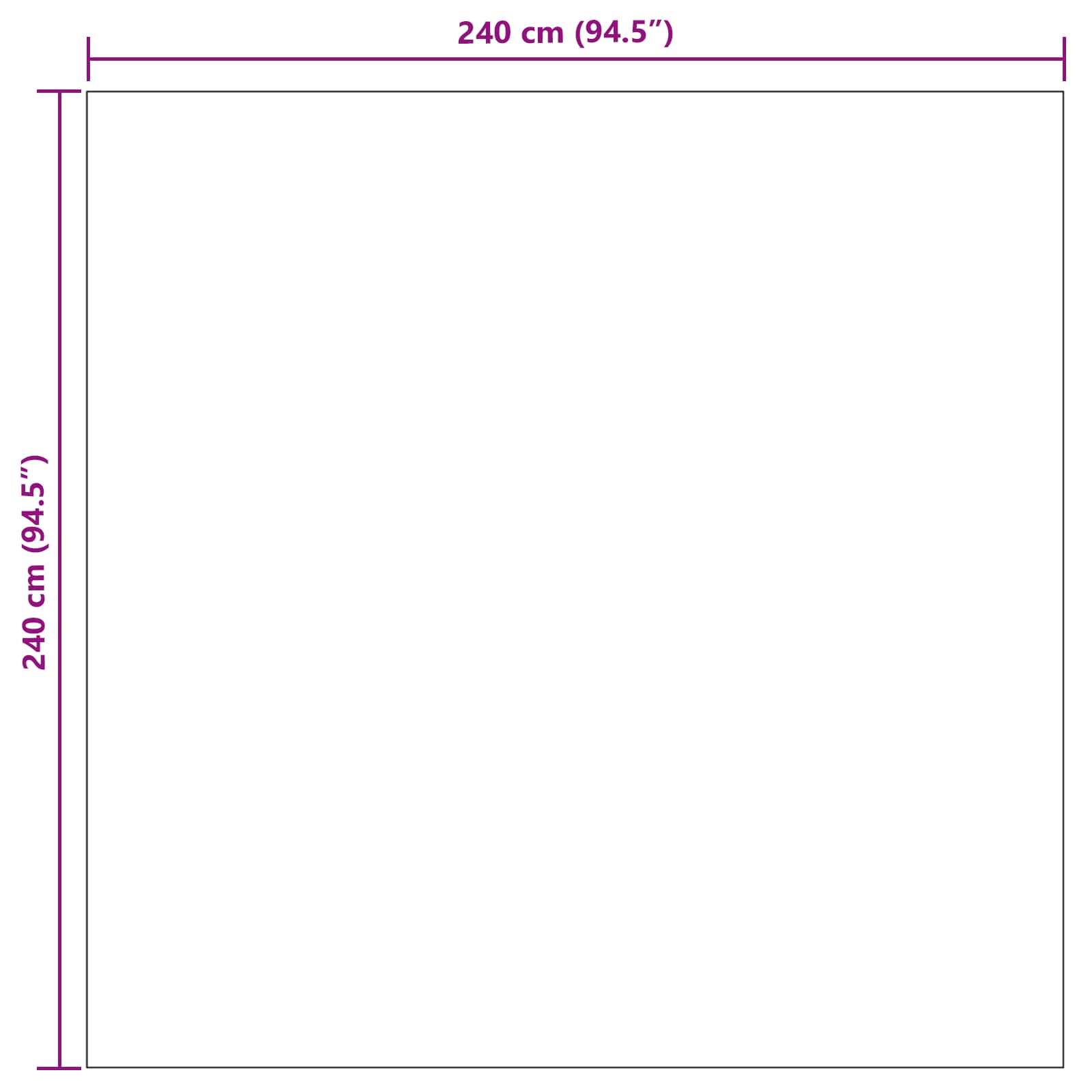 Tappeto per uso interno ed esterno AGIRA Naturale 240 x 240 cm