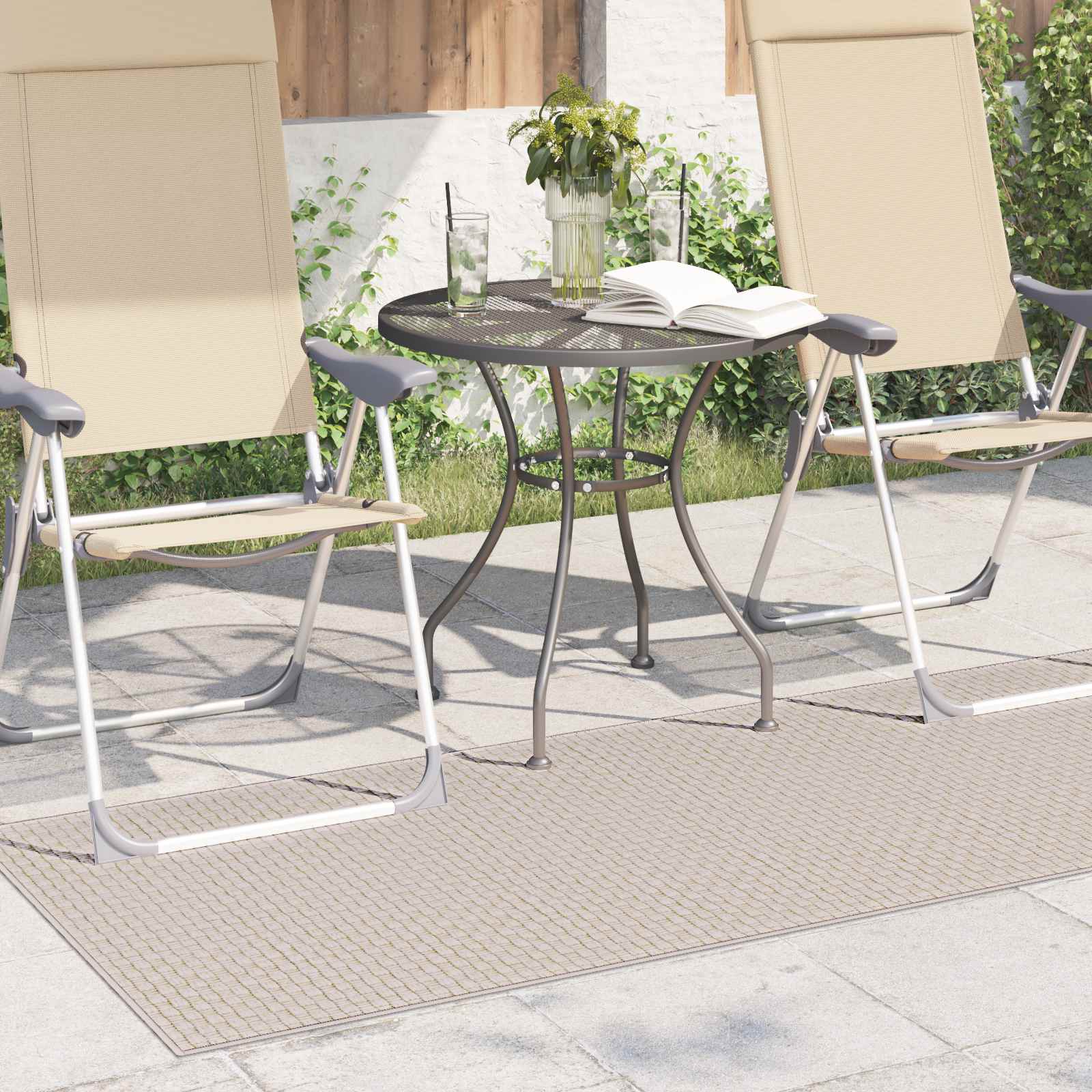 Tappeti per area Rettangolare FARO Crema 200 x 80 cm Poliestere