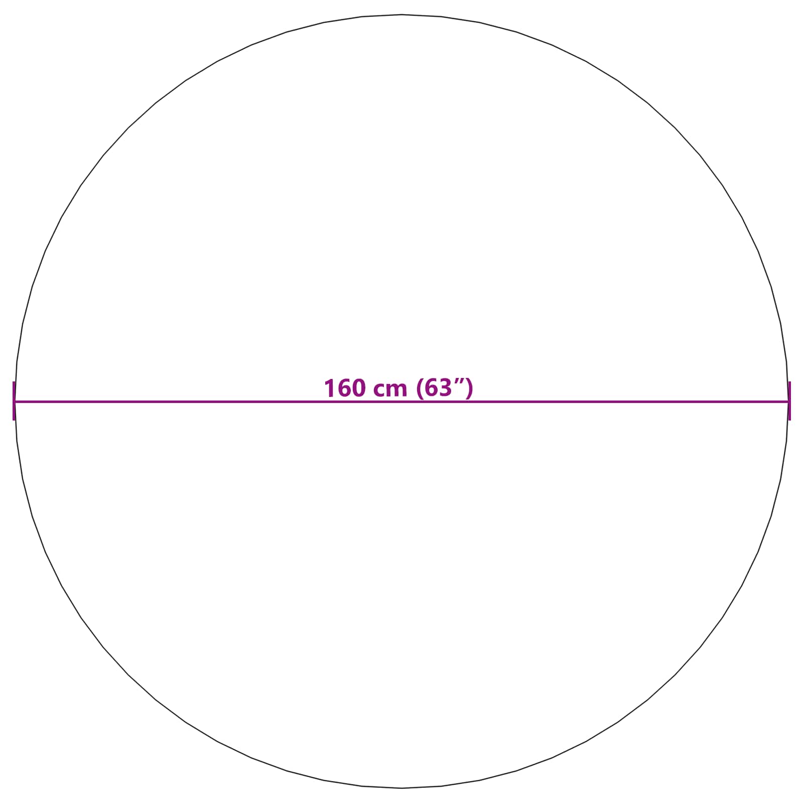 Tappeti per area Rotondo FARO Crema Ø 160 CM Poliestere