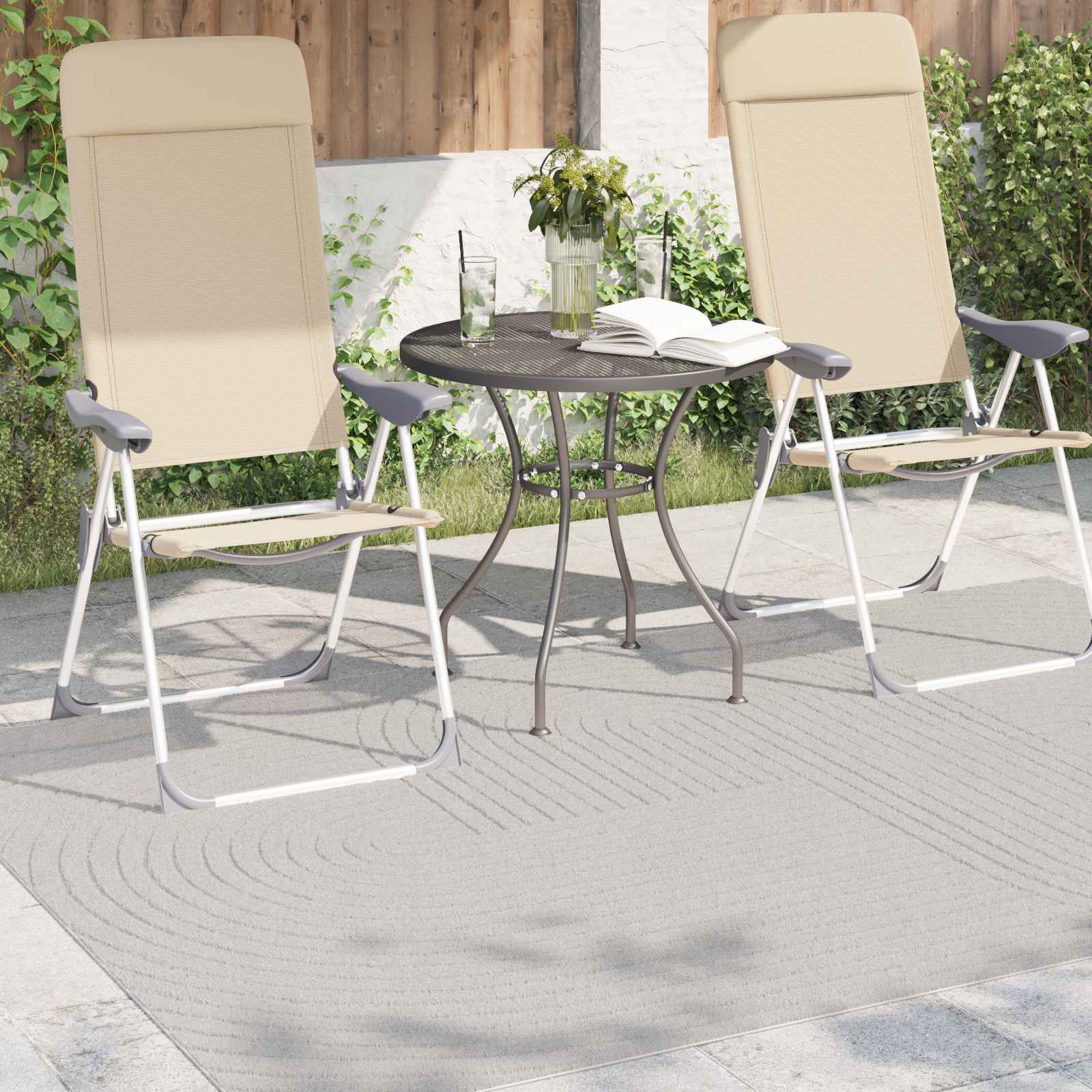 Tappeto per uso interno ed esterno PALMERAS Crema 200 x 140 cm