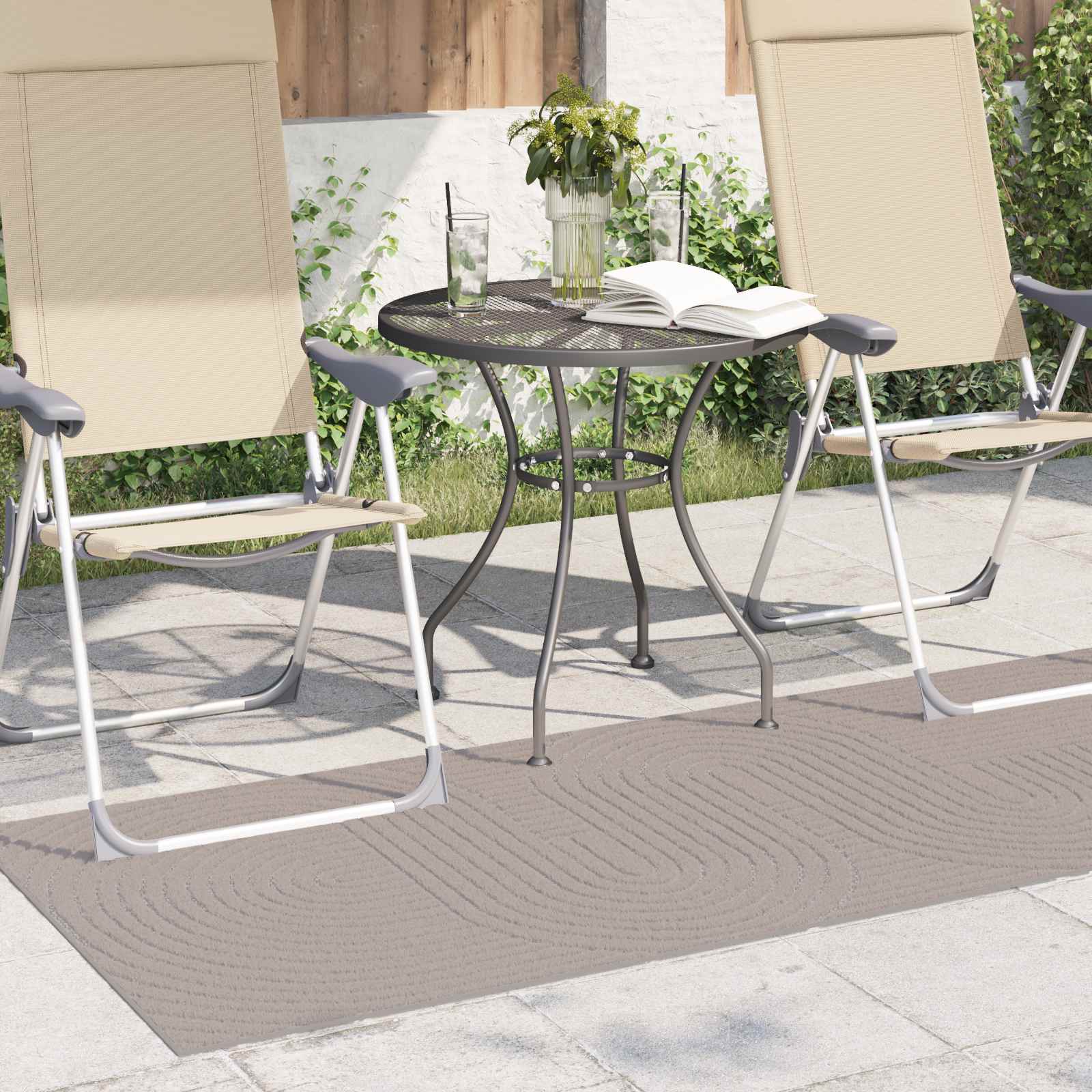 Tappeto per uso interno ed esterno PALMERAS Beige 150 x 80 cm
