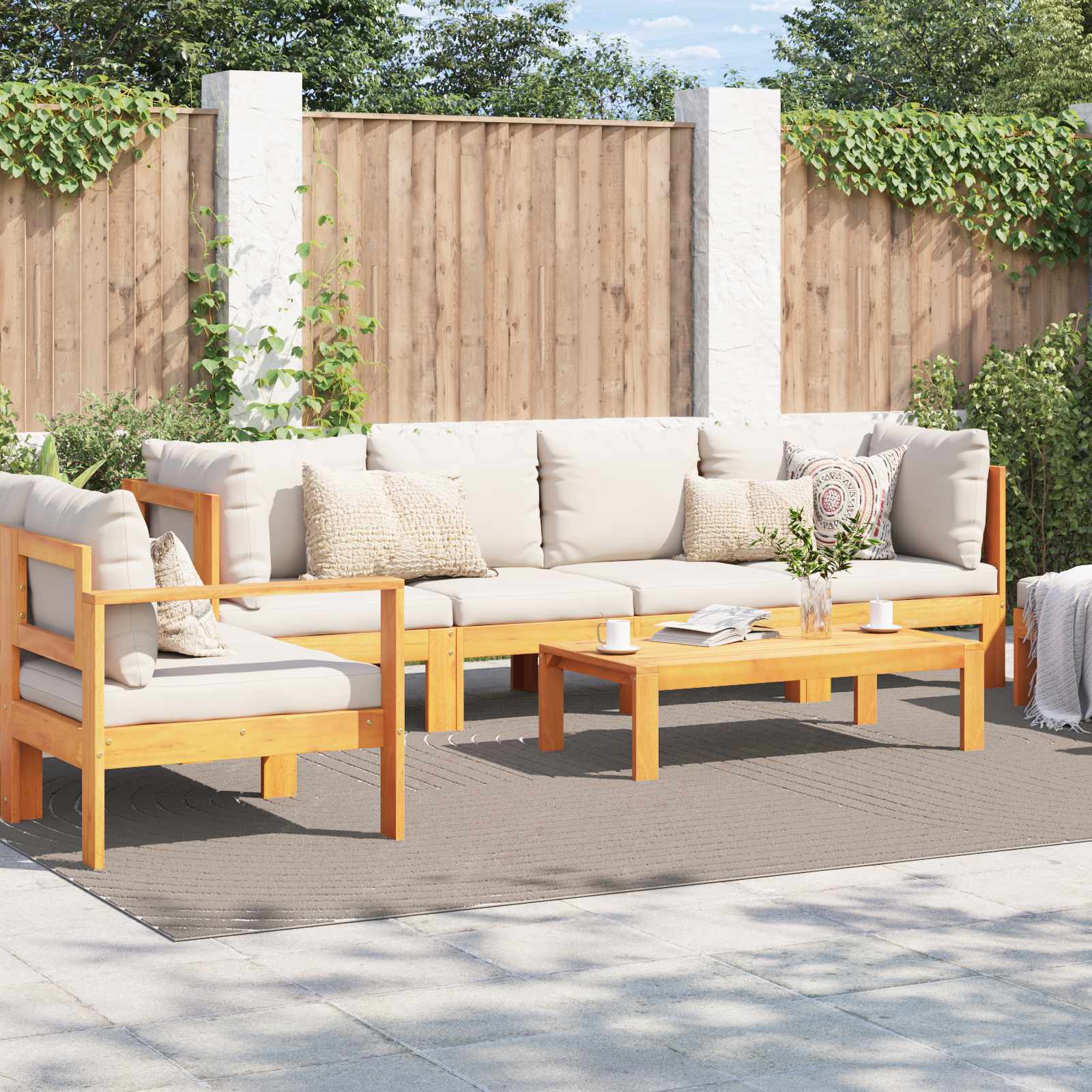 Tappeto per uso interno ed esterno PALMERAS Beige 340 x 240 cm