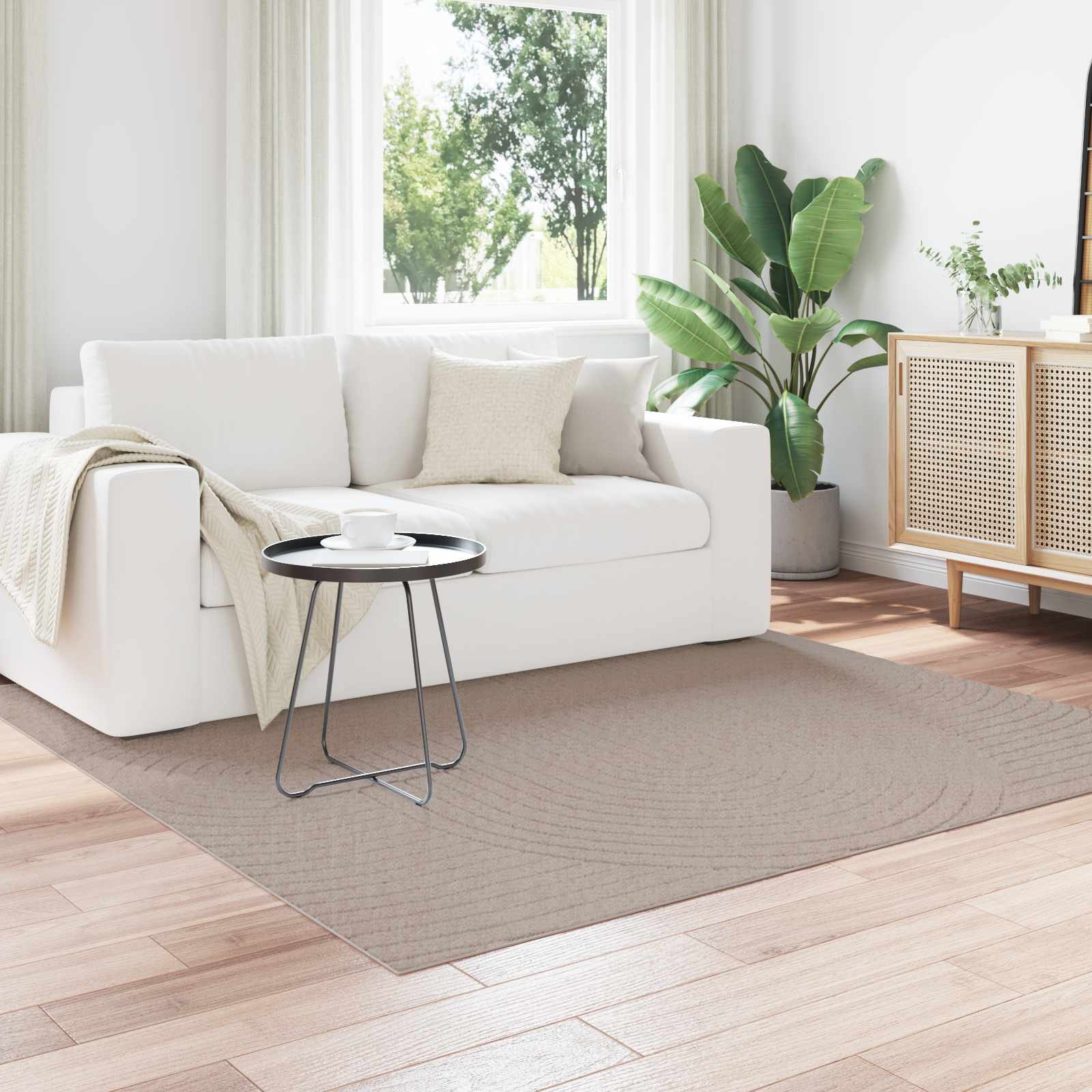 Tappeto per uso interno ed esterno PALMERAS Beige 200 x 200 cm