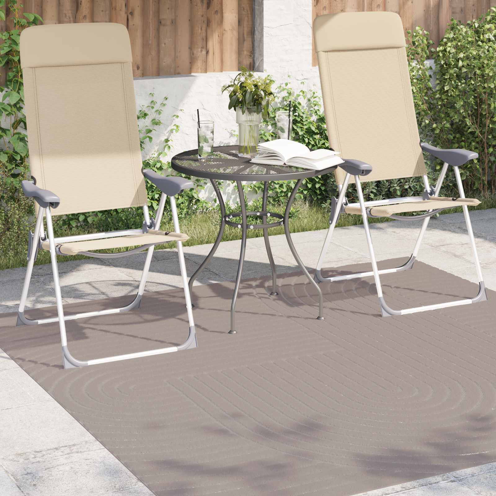Tappeto per uso interno ed esterno PALMERAS Beige 200 x 200 cm