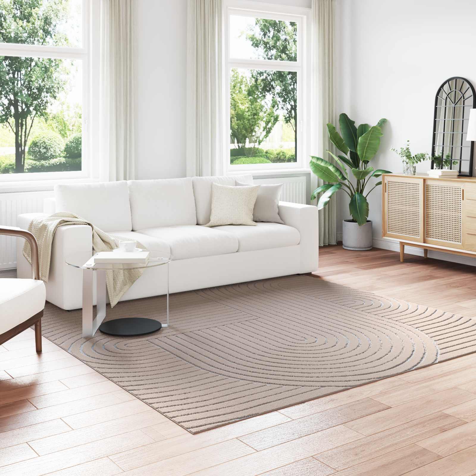 Tappeto per uso interno ed esterno PALMERAS Beige 240 x 240 cm