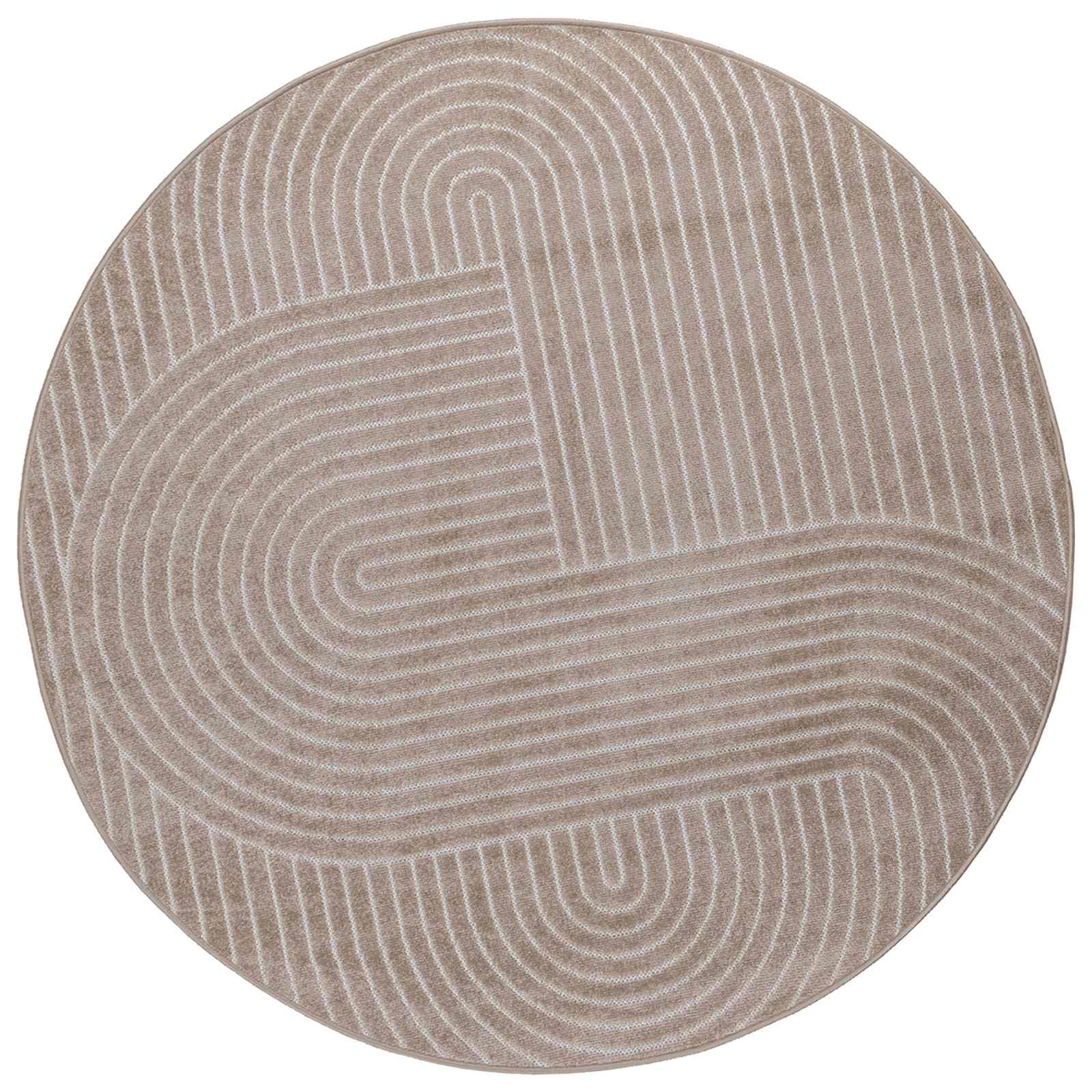 Tappeto per uso interno ed esterno PALMERAS Beige Ø 200 CM