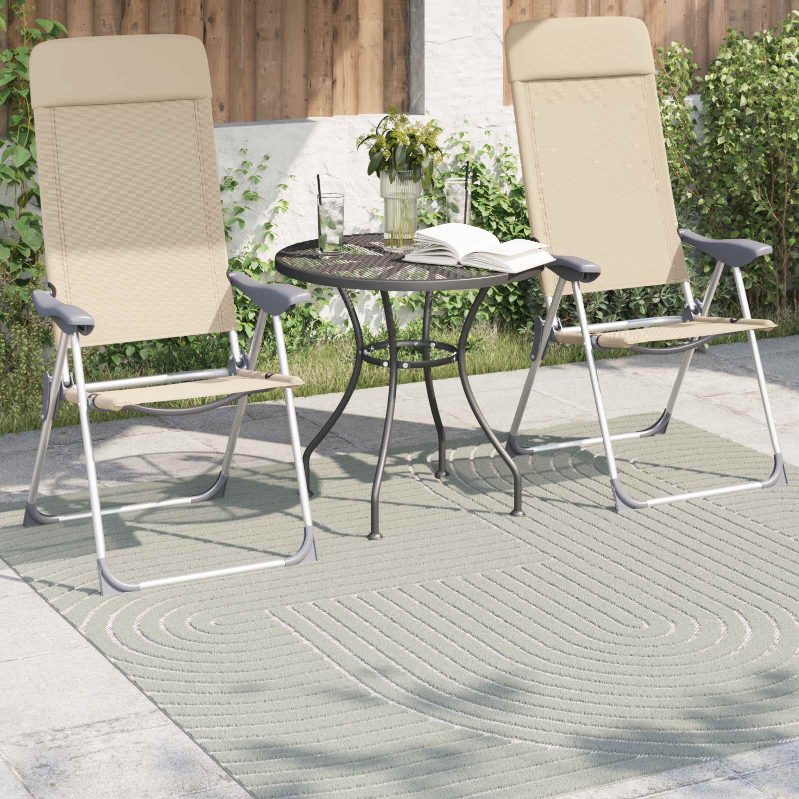 Tappeto per uso interno ed esterno PALMERAS Verde 120 x 120 cm