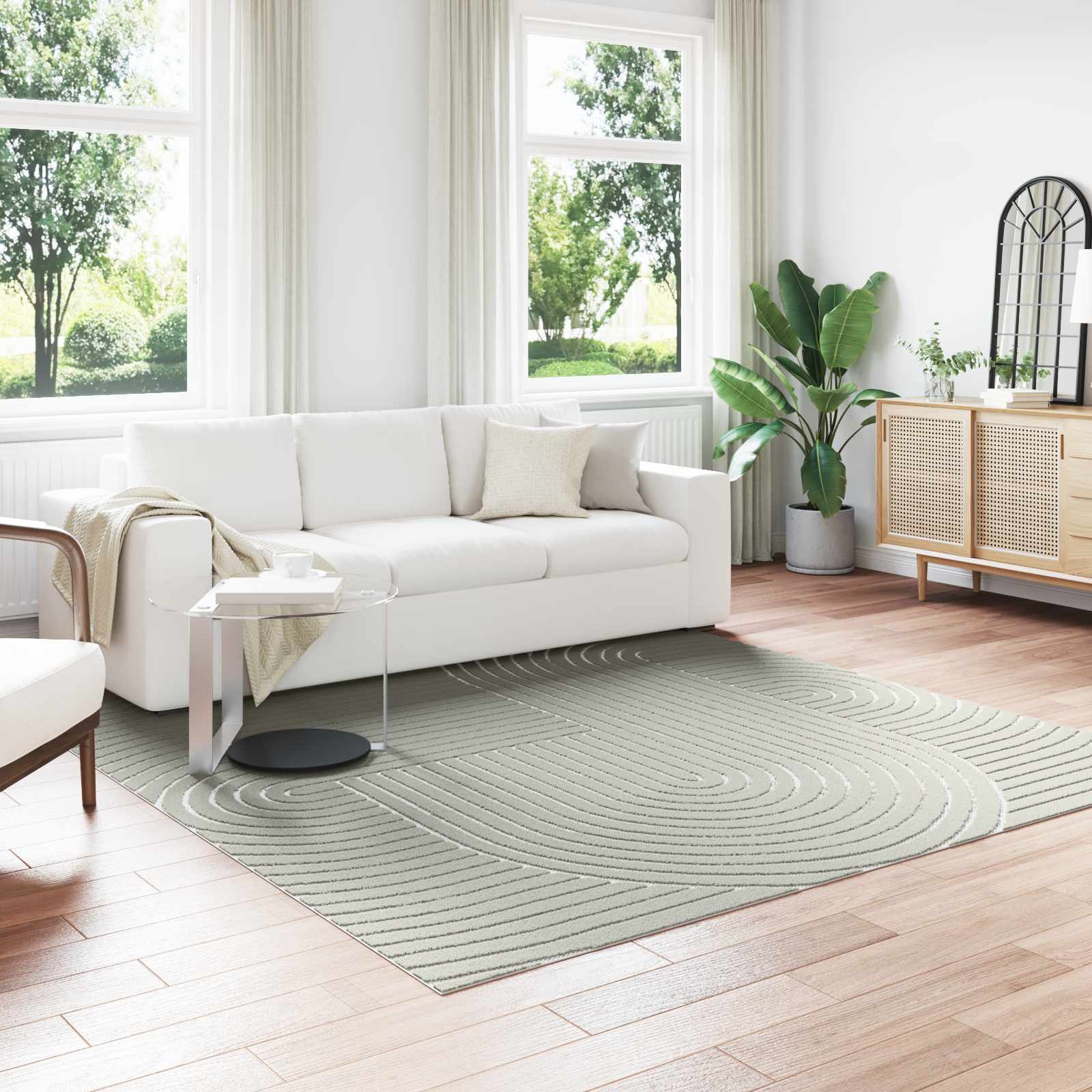 Tappeto per uso interno ed esterno PALMERAS Verde 240 x 240 cm