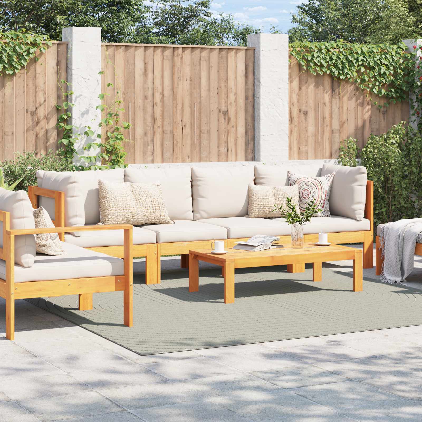 Tappeto per uso interno ed esterno PALMERAS Verde 240 x 240 cm