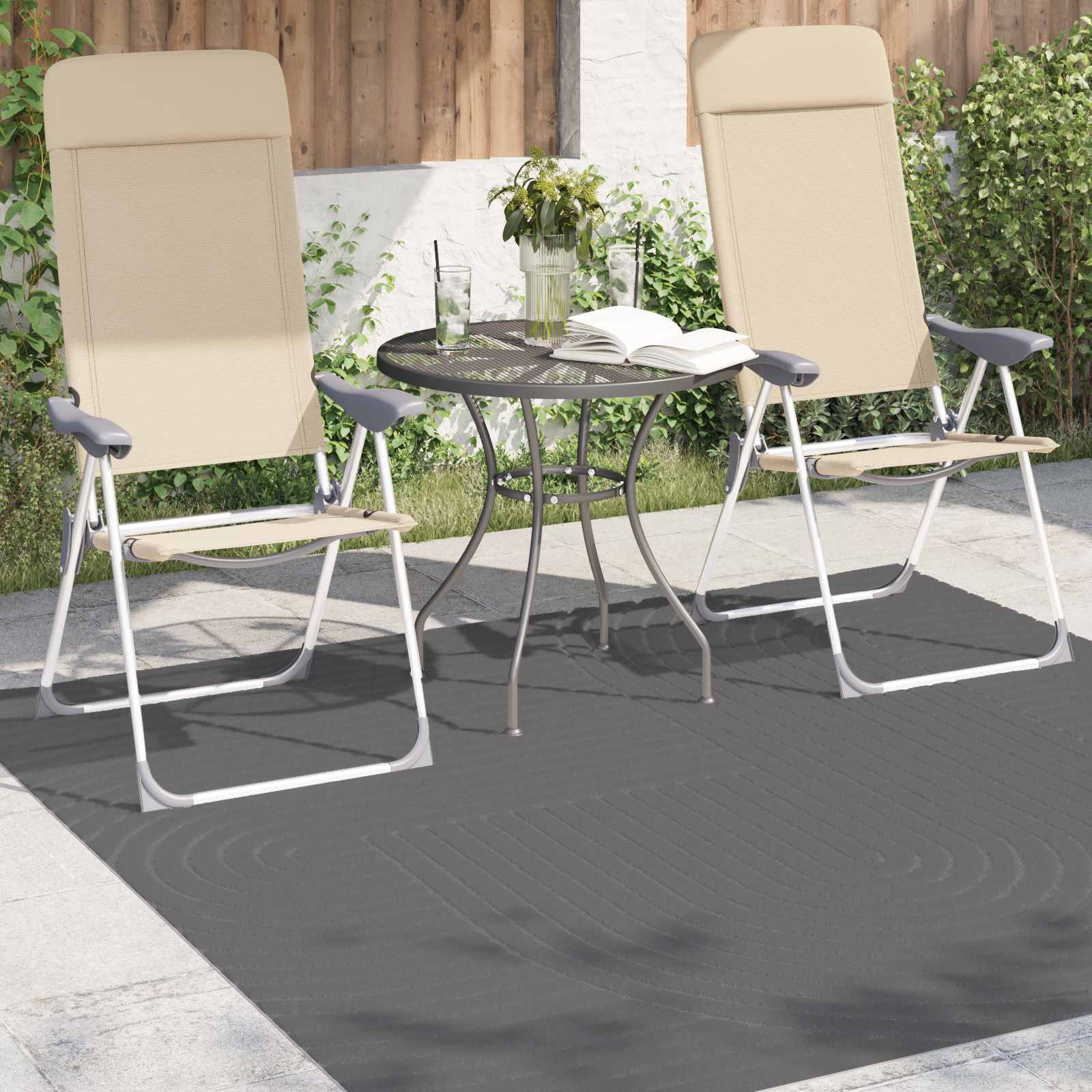 Tappeto per uso interno ed esterno PALMERAS Antracite