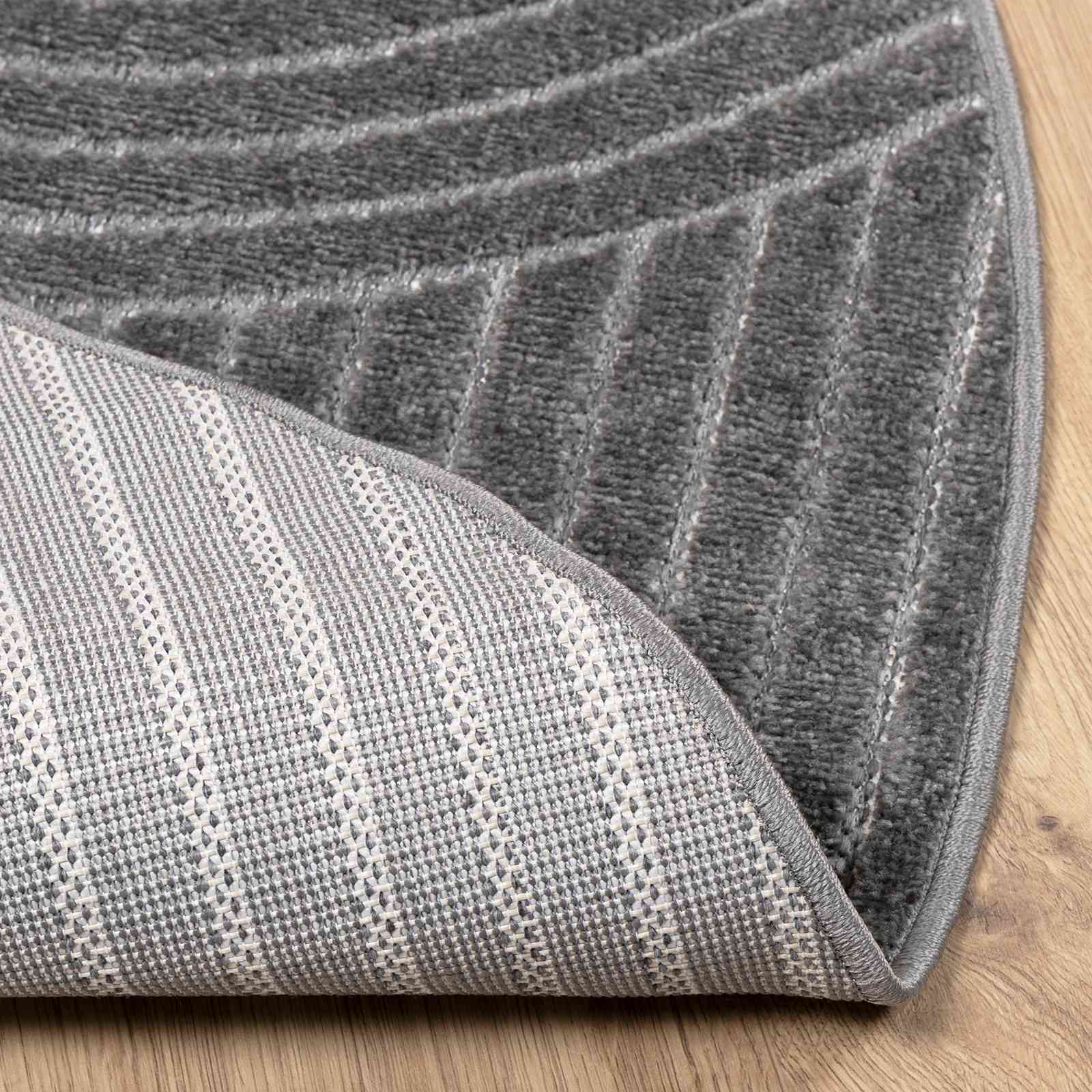 Tappeto per uso interno ed esterno PALMERAS Antracite Ø 160 CM