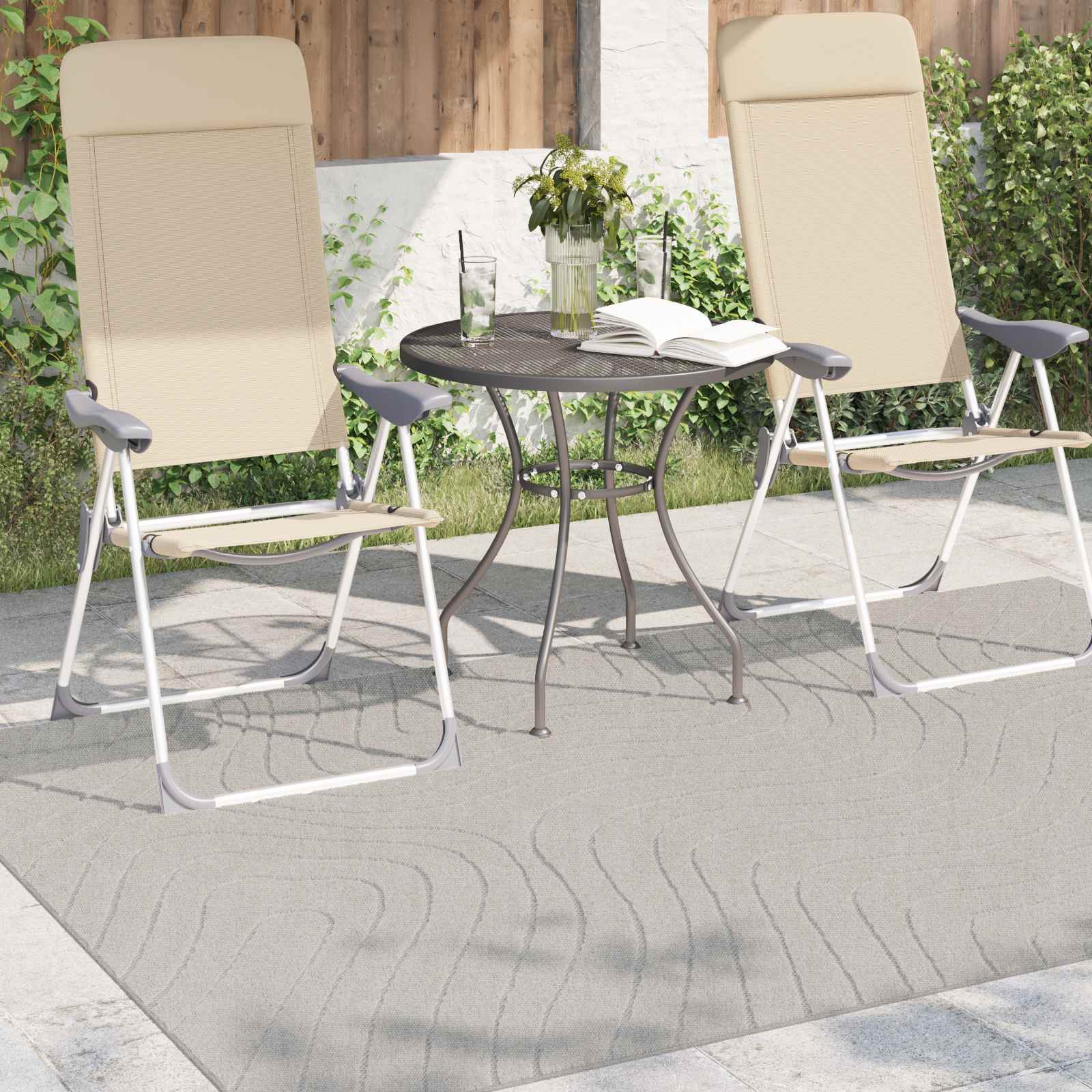 Tappeto per uso interno ed esterno PALMERAS Crema 230 x 160 cm