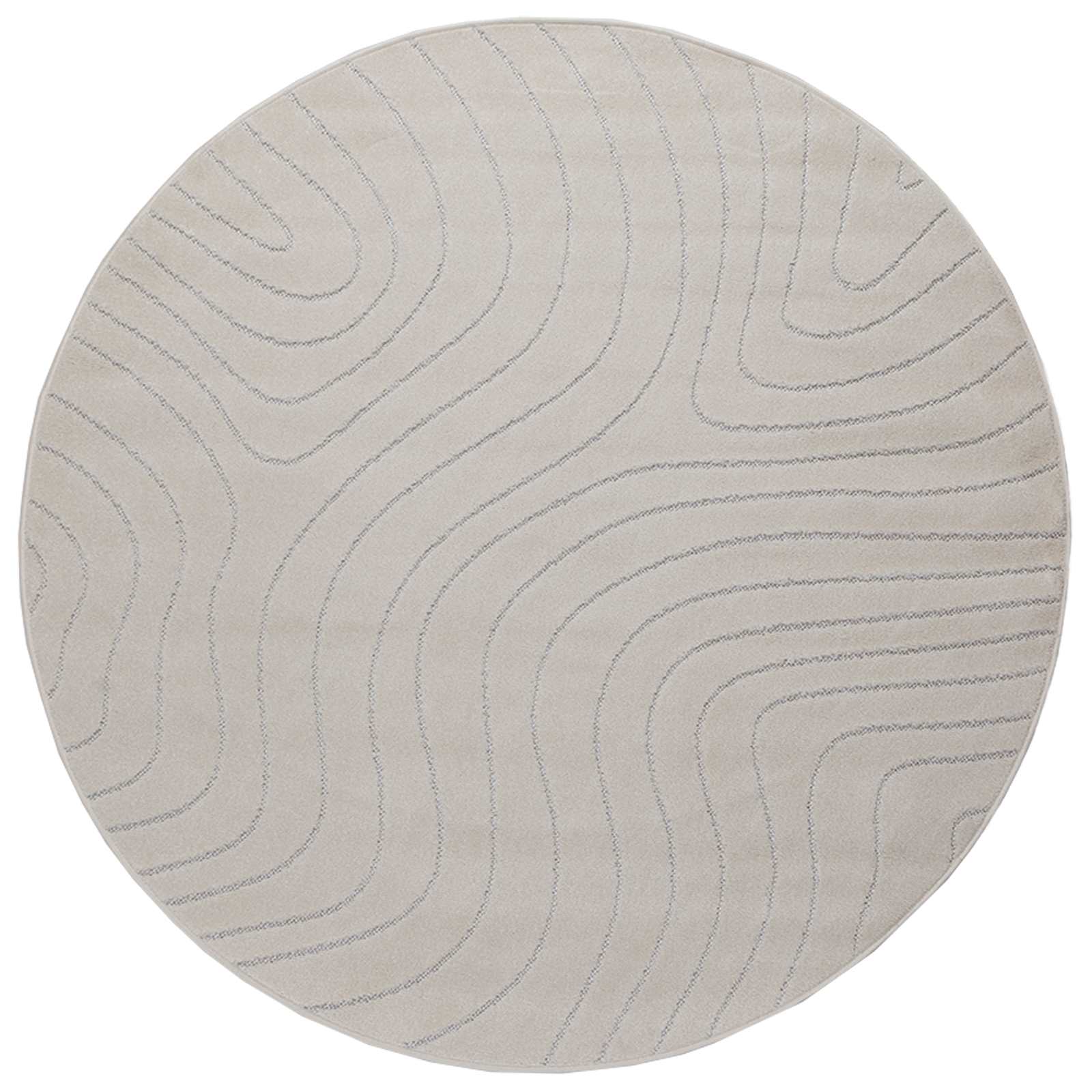 Tappeto per uso interno ed esterno PALMERAS Crema Ø 160 CM