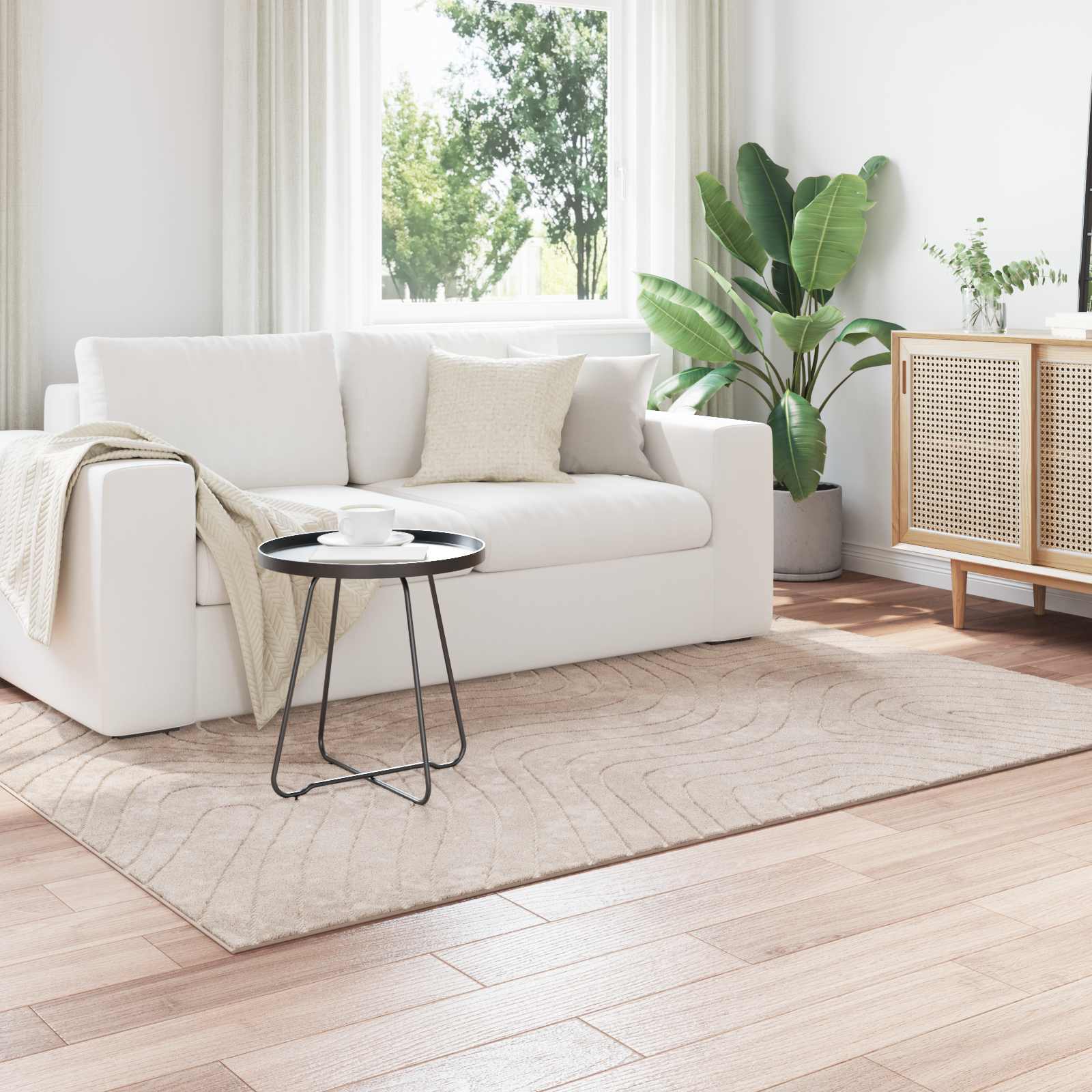 Tappeto per uso interno ed esterno PALMERAS Beige 140 x 200 cm