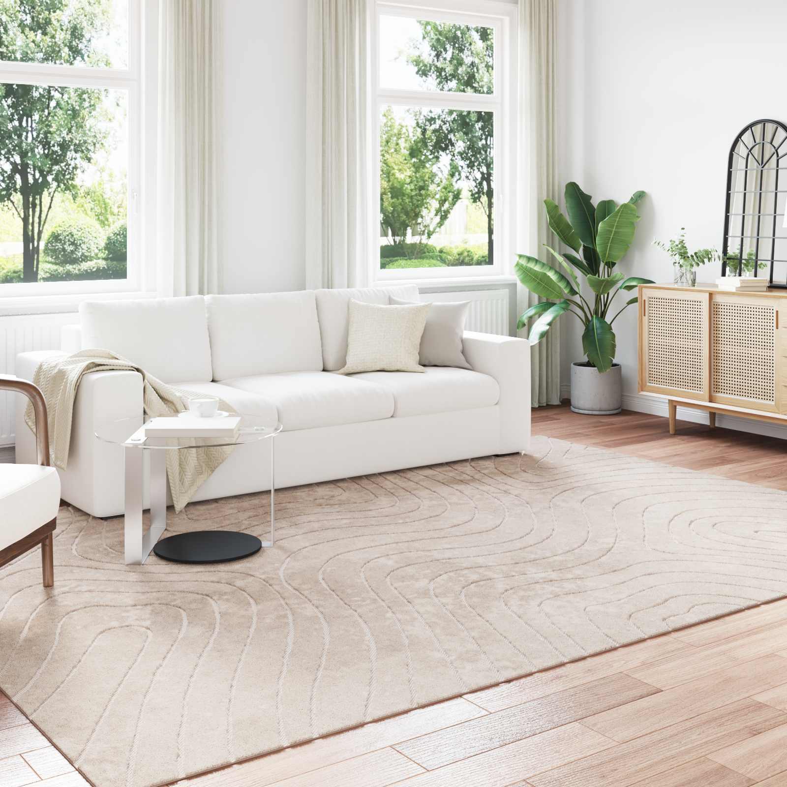 Tappeto per uso interno ed esterno PALMERAS Beige 200 x 280 cm
