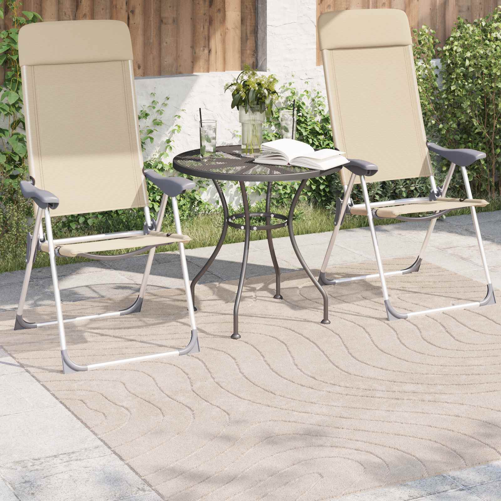 Tappeto per uso interno ed esterno PALMERAS Beige 200 x 200 cm