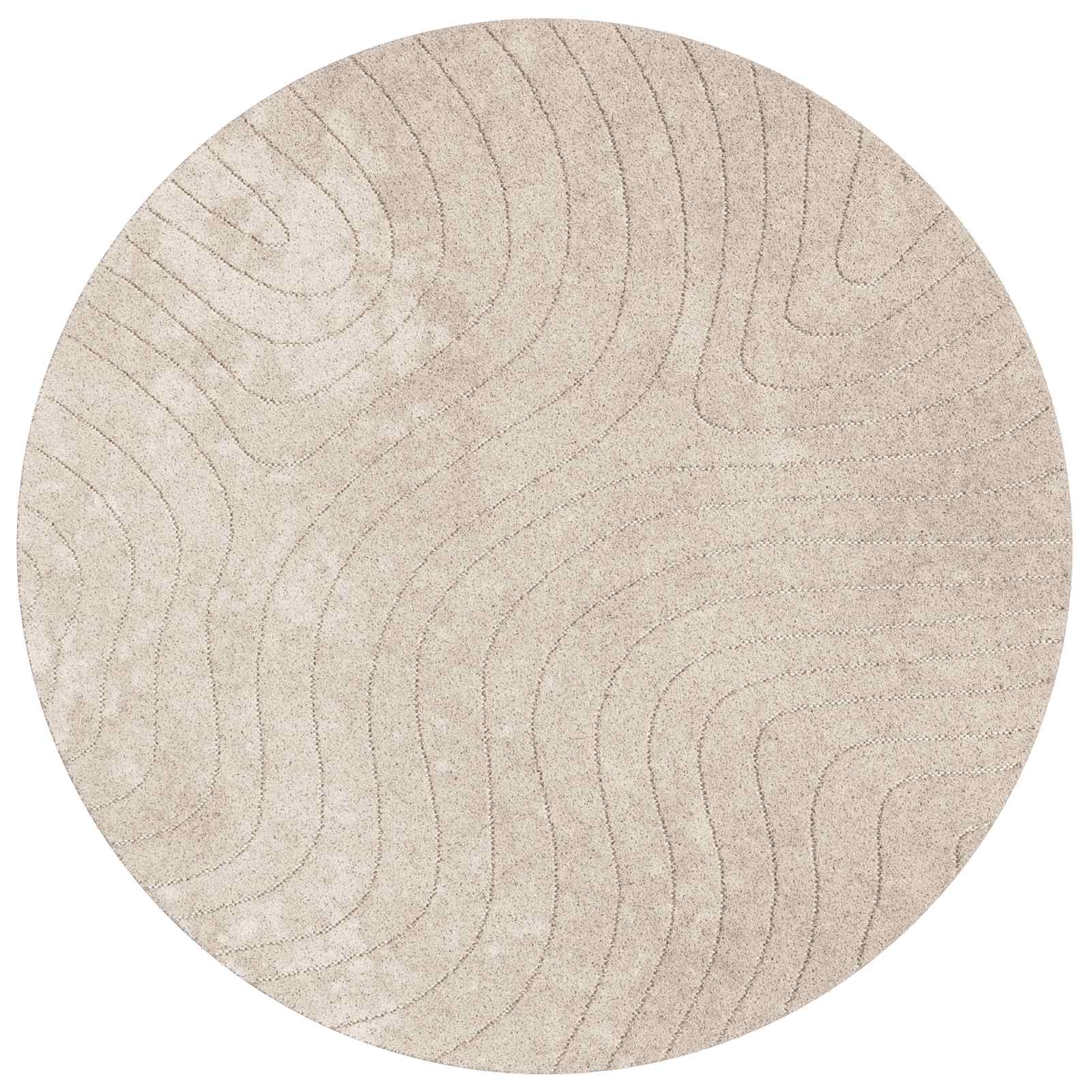 Tappeto per uso interno ed esterno PALMERAS Beige Ø 160 CM