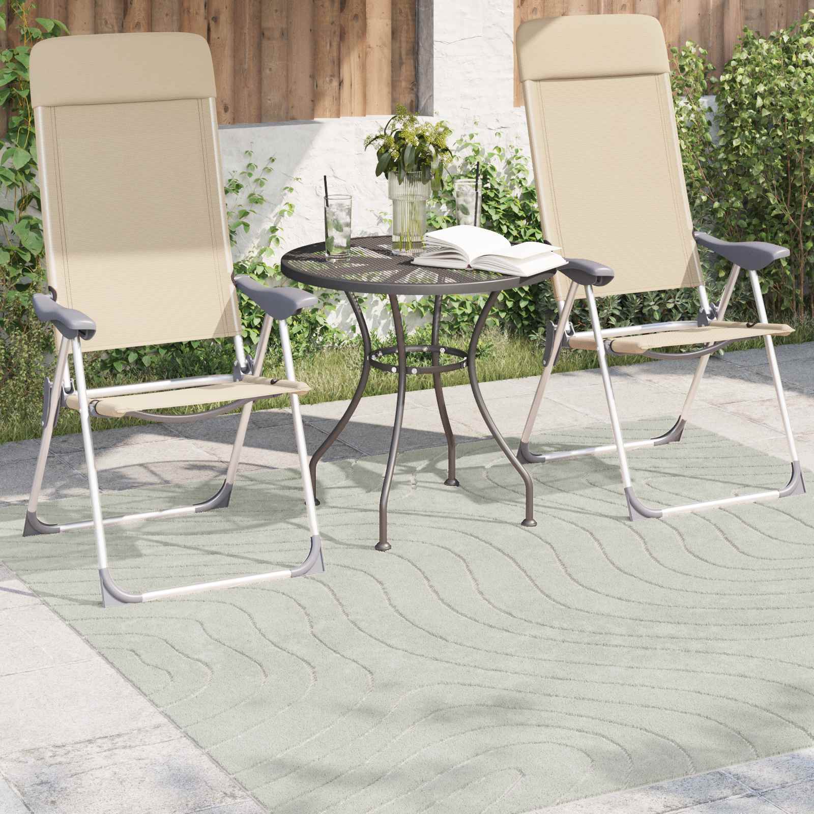 Tappeto per uso interno ed esterno PALMERAS Verde 120 x 120 cm
