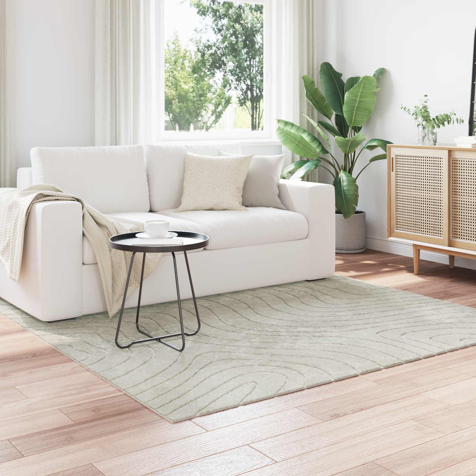 Tappeto per uso interno ed esterno PALMERAS Verde 200 x 200 cm