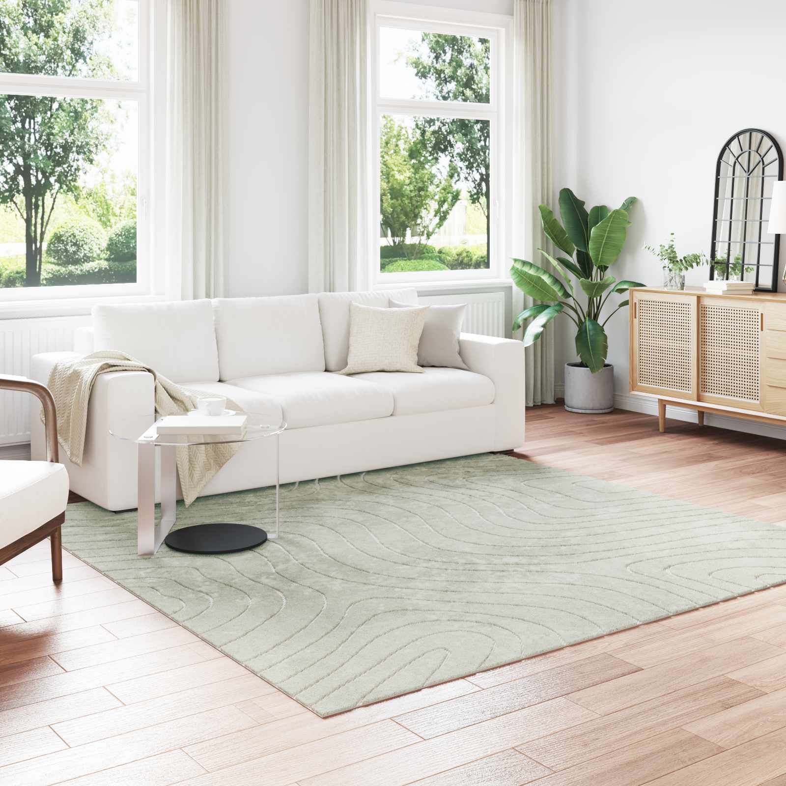 Tappeto per uso interno ed esterno PALMERAS Verde 240 x 240 cm
