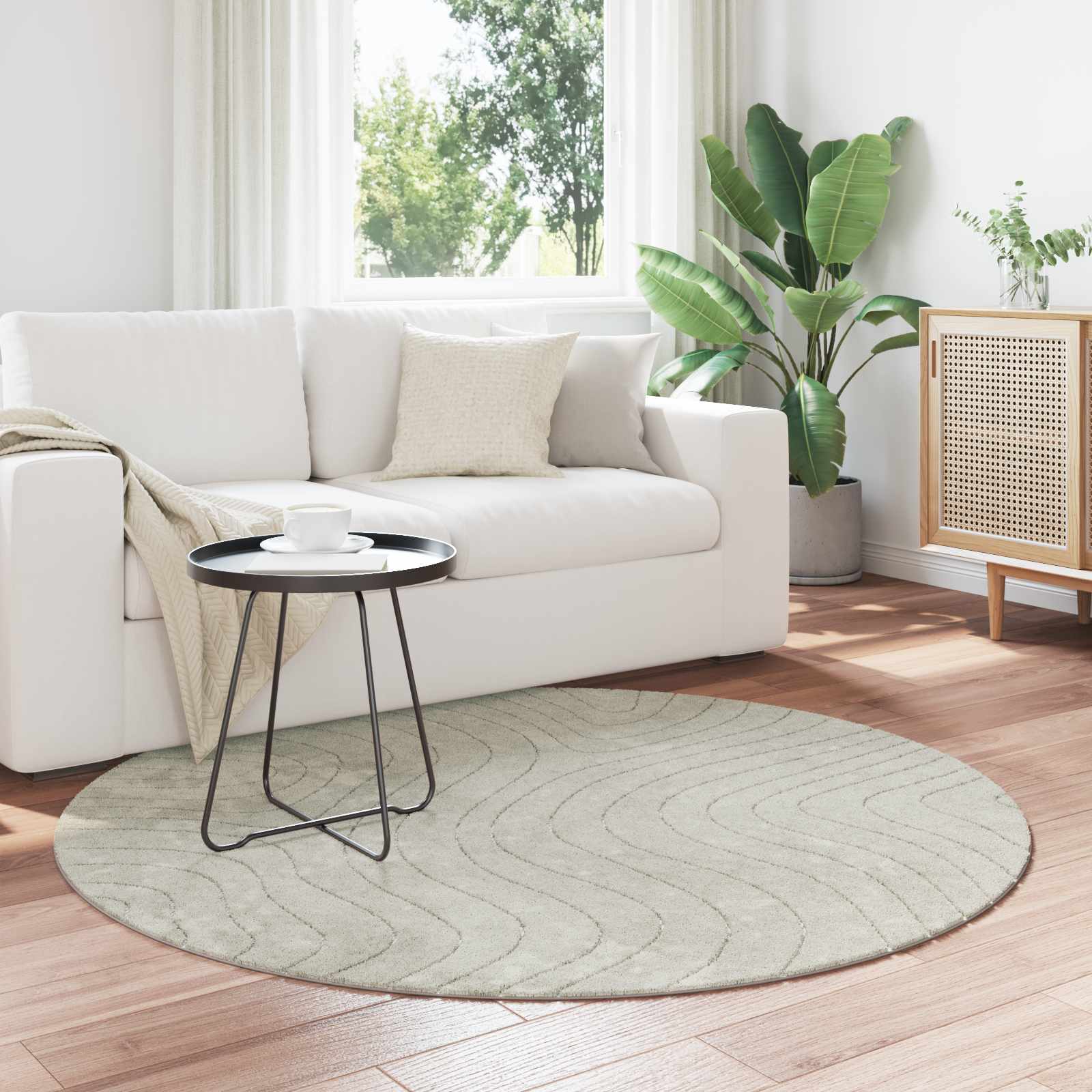 Tappeto per uso interno ed esterno PALMERAS Verde Ø 200 CM